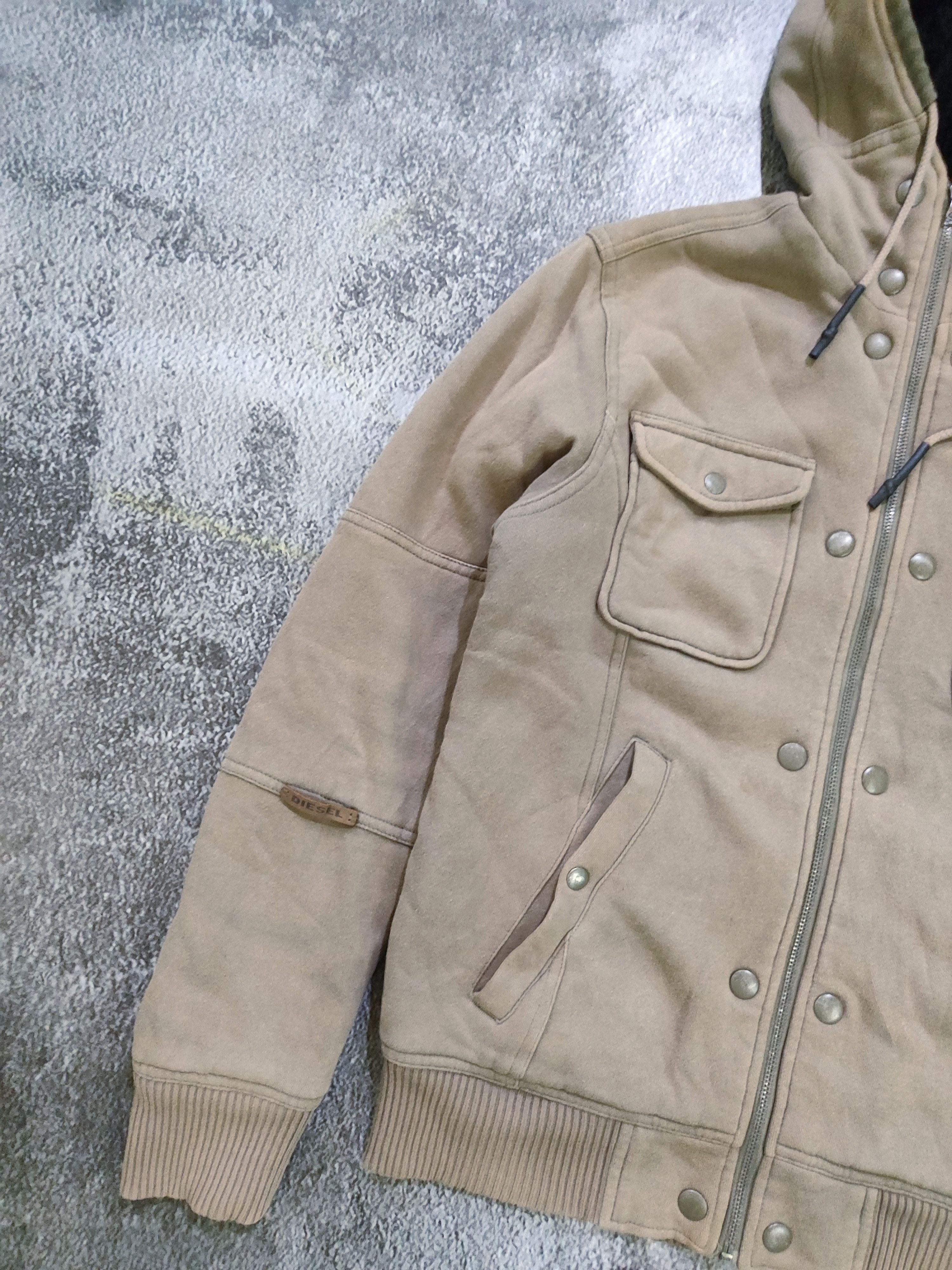 Diesel Vintage Diesel inner sheep leather sherpa hoodie Size US M / EU 48-50 / 2 - 7 Thumbnail