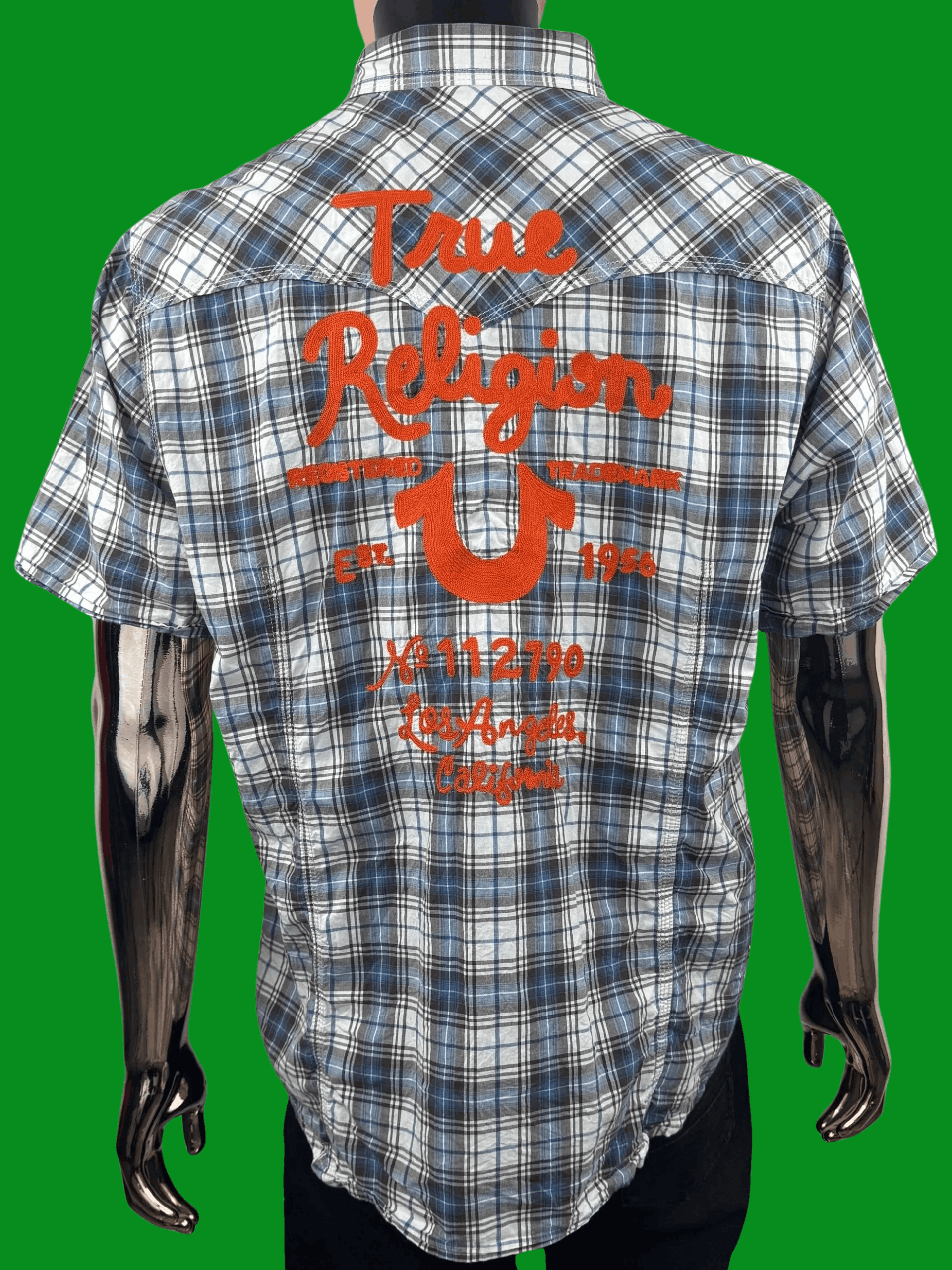 True Religion VTG True Religion Plaid Western Pearl Snap Pt Dune 56 No Cal Size US XXL / EU 58 / 5 - 7 Thumbnail