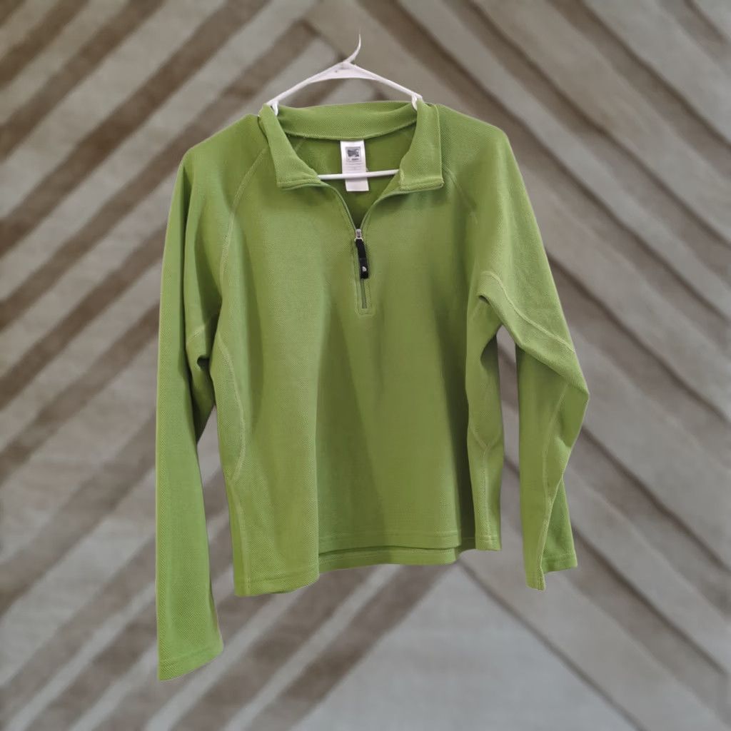 The North Face The North Face Flight Series 1/4 Zip Pullover Shirt Women Large Green Knit Polo Zippered Sleeve Long Size L / US 10 / IT 46 - 1 Thumbnail