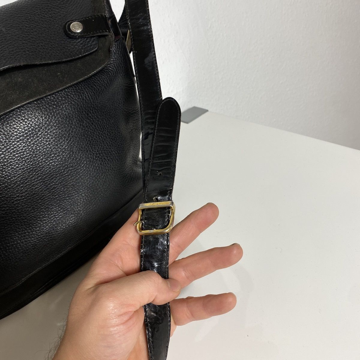 Gucci Vintage bag Gucci Leather Black Size ONE SIZE - 7 Thumbnail