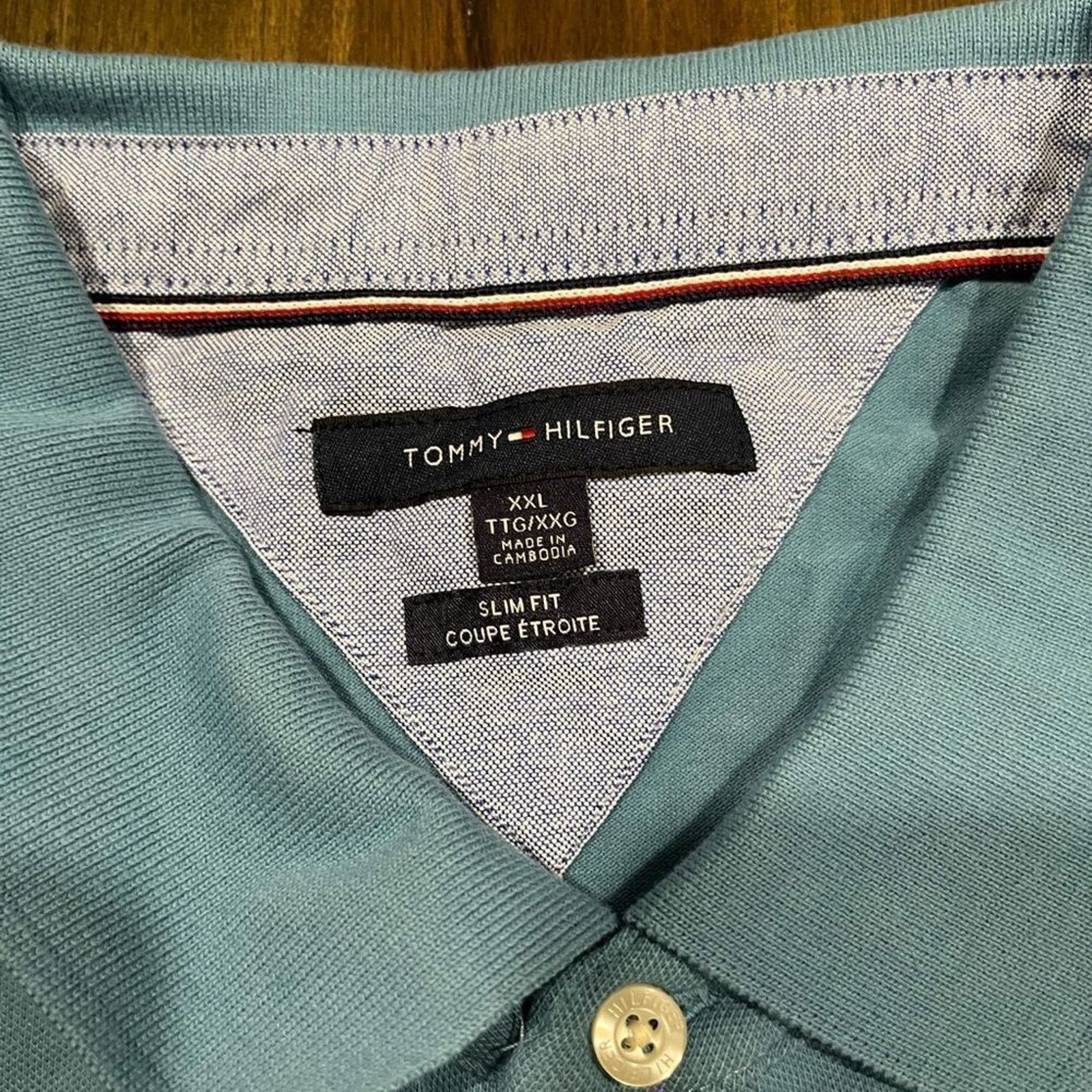 Tommy Hilfiger Tommy Hilfiger Men's Slim Fit Polo Blue SIZE: XXL Size US XXL / EU 58 / 5 - 7 Thumbnail