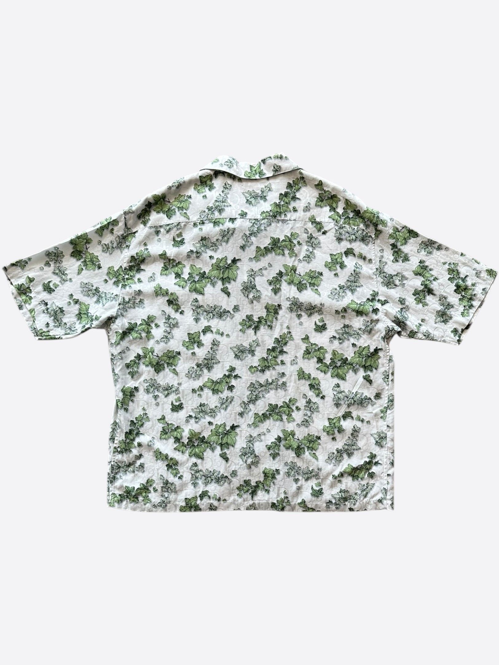 Dior Dior Amoako Boafo White Oblique Leaf Button Up Shirt Size US XL / EU 56 / 4 - 2 Thumbnail
