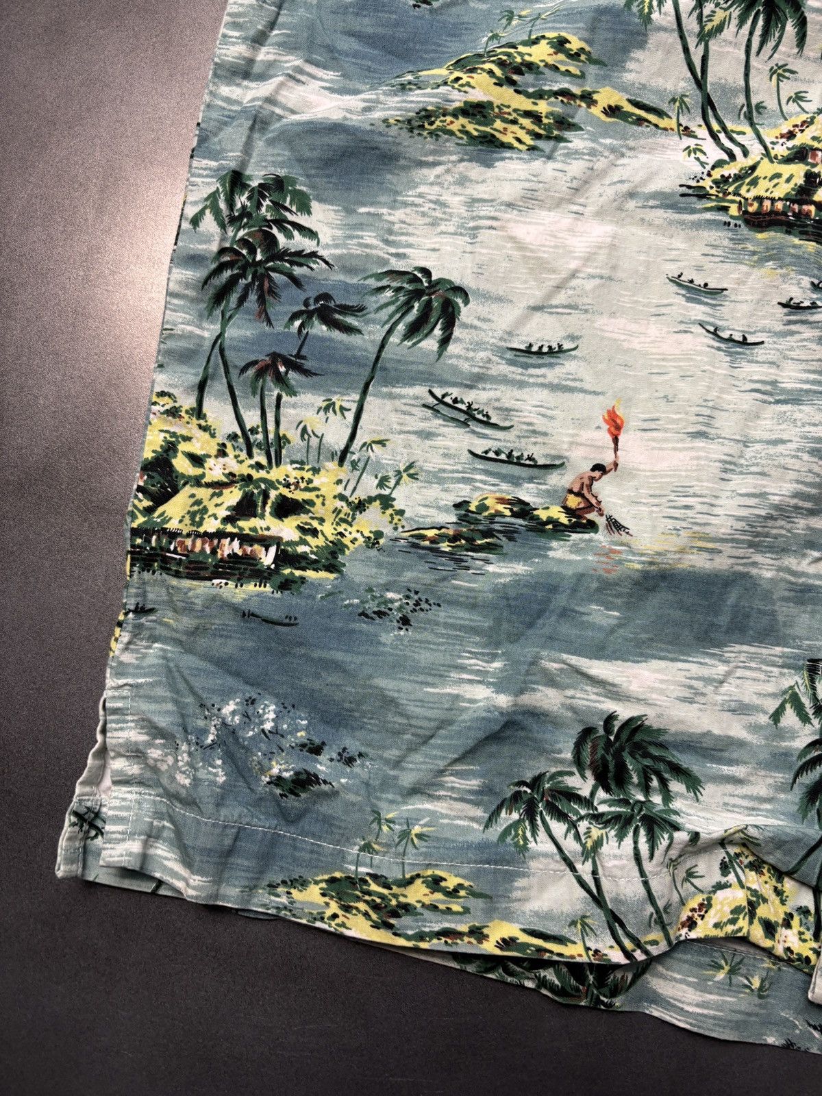 Polo Ralph Lauren × Vintage Vintage Ralph Lauren Hawaiian Shirt 1990s Polo Loop Collar Size US M / EU 48-50 / 2 - 5 Thumbnail