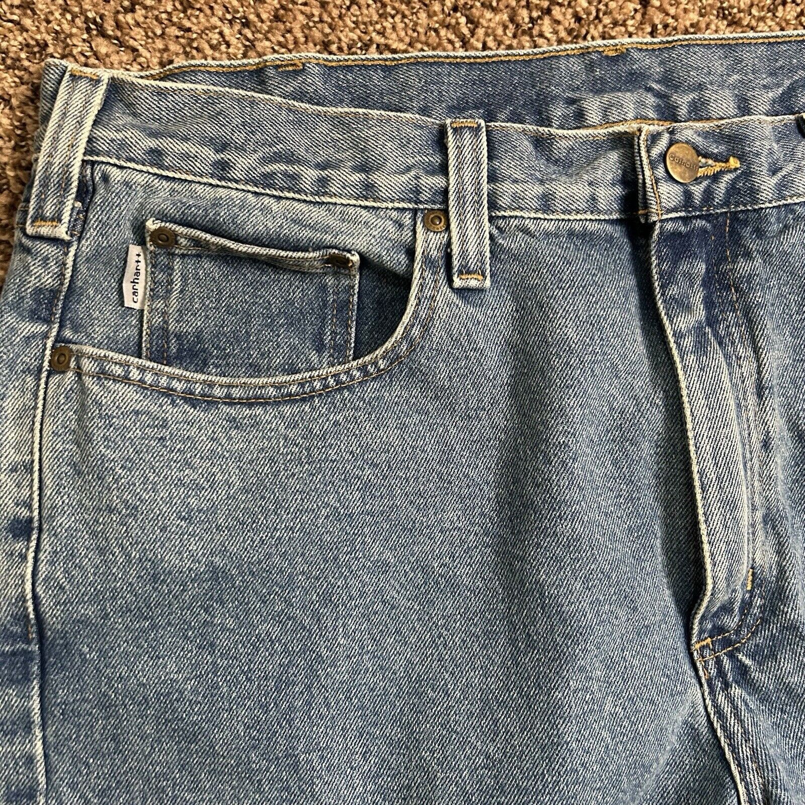 Carhartt Carhartt B480 LVB Medium Wash Traditional Fit Jeans Sz 38x32 Size US 38 / EU 54 - 4 Thumbnail