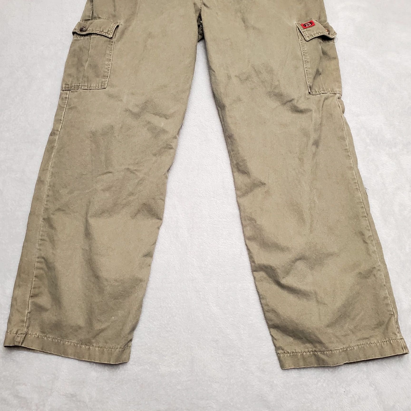 Vintage VINTAGE Britannia Cargo Pants Men 36x32 Green Cargo Cotton Utility Flat Front Pants Mens Green 90s? Size US 36 / EU 52 - 2 Thumbnail