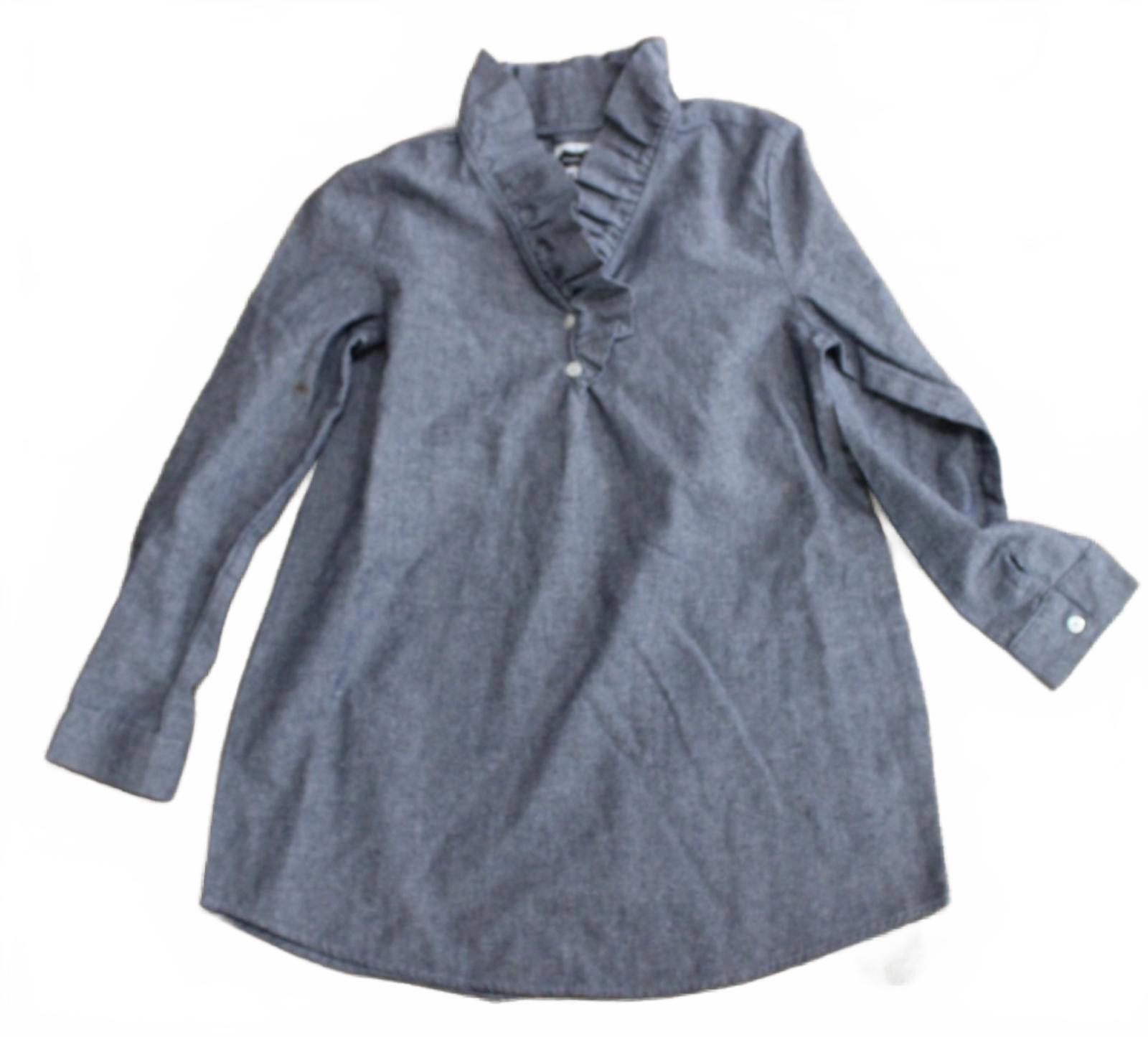 Other Mud Pie Women's Denim Long Sleeve Ruffle Collar Blouse XS Size XS / US 0-2 / IT 36-38 - 1 Thumbnail