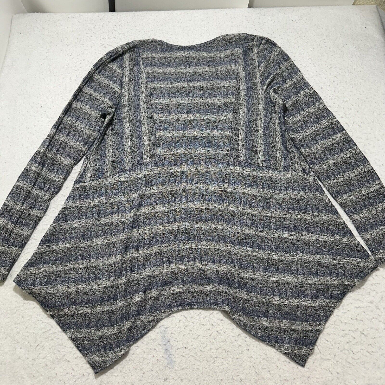 Other Knox Rose XXL Sweater Blue Gray Striped Glitter Sparkle Size XXL / US 16-18 / IT 52-54 - 10 Thumbnail