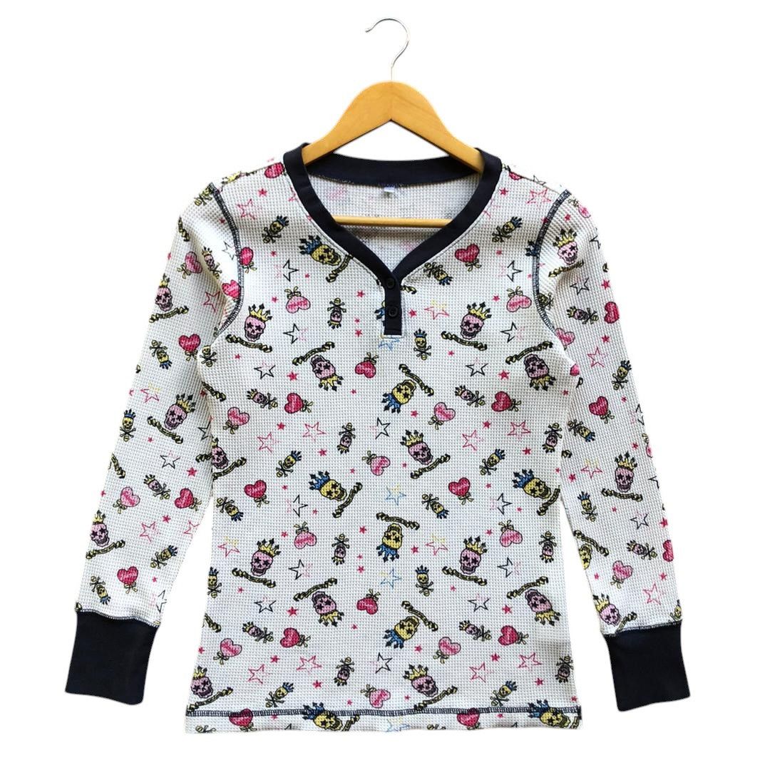Hysteric Glamour Japanese NOIR skull grunge over print longsleeve tshirt Size US S / EU 44-46 / 1 - 1 Thumbnail