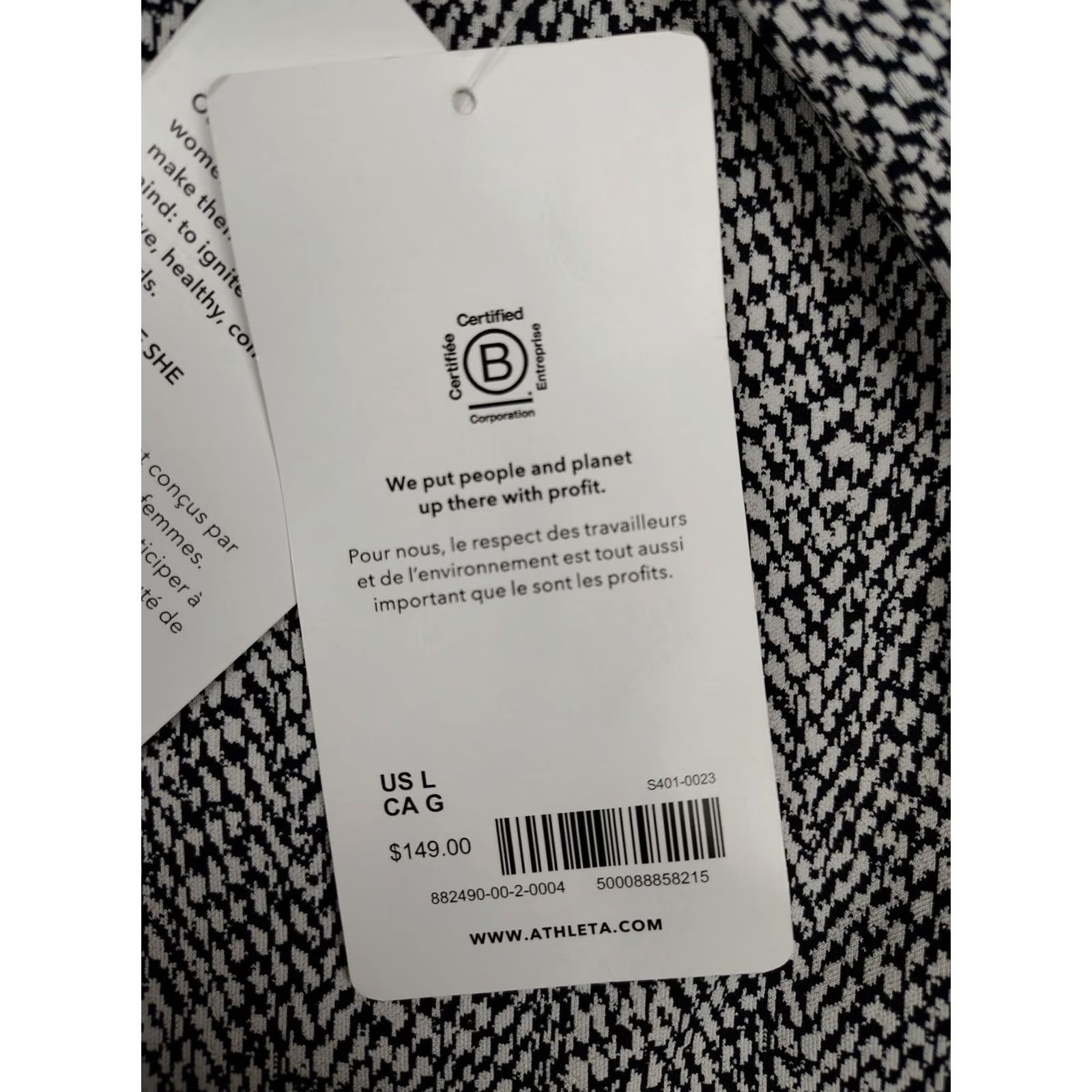 Athleta Athleta Jacket Womens Large Black White Textured Shirt Shacket Sculptek Stretch Size L / US 10 / IT 46 - 6 Thumbnail