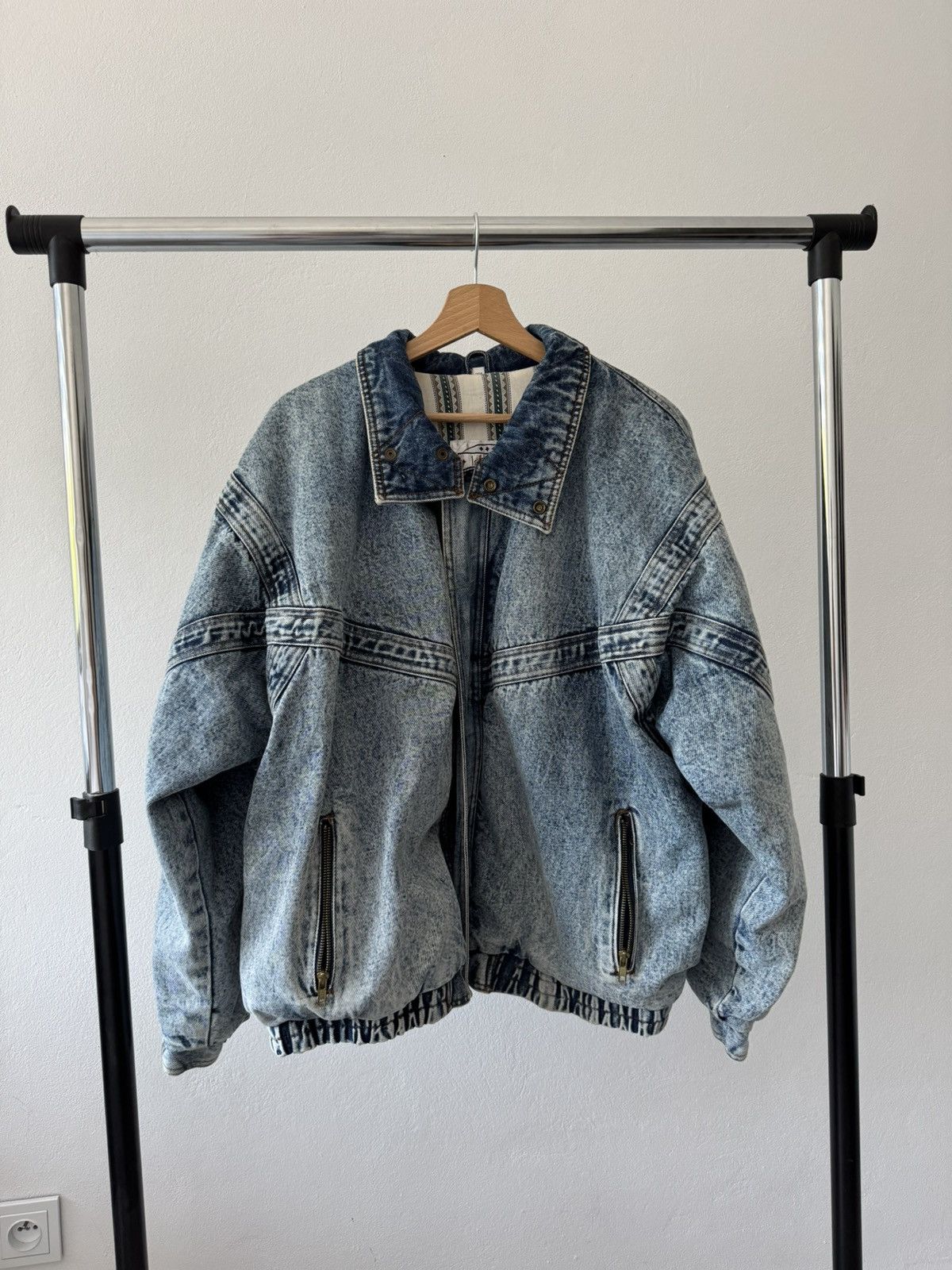Vintage Vintage bomber denim jacket y2k 90s Size US L / EU 52-54 / 3 - 3 Thumbnail