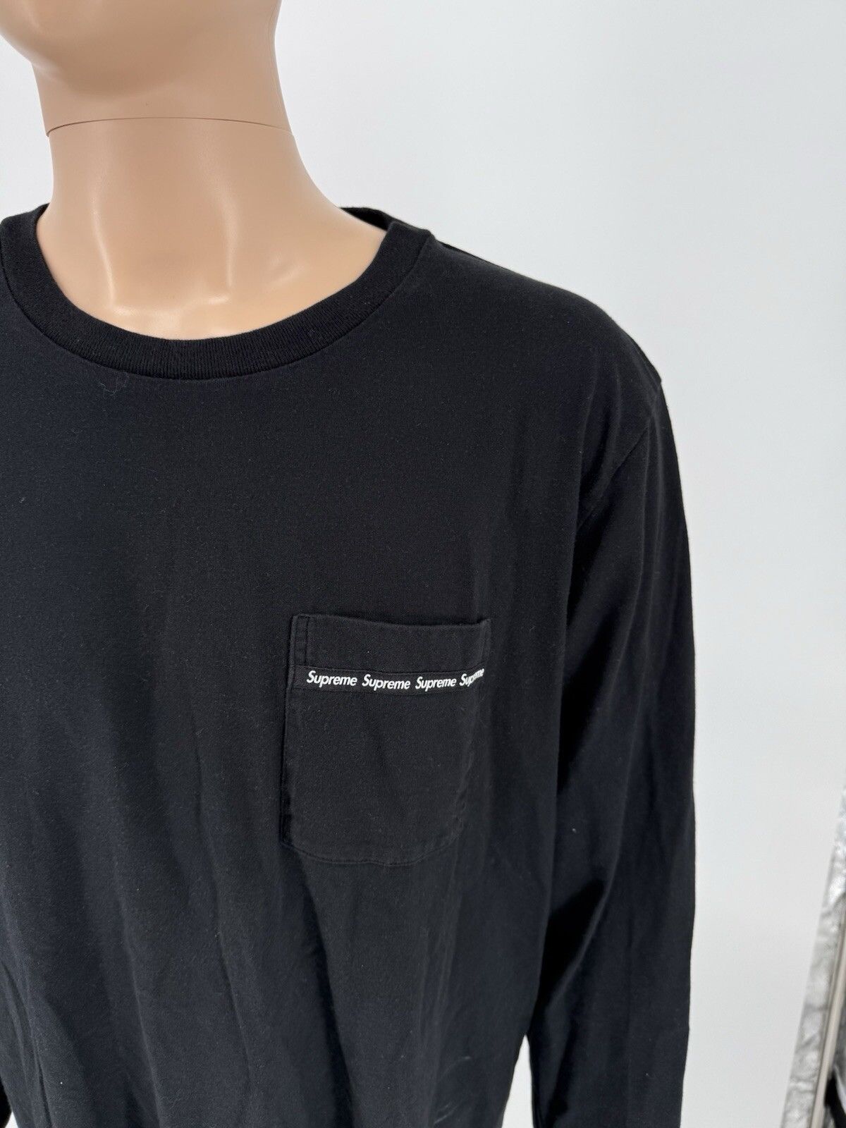 Supreme Supreme Pocket T Shirt Long Sleeve Black Mens Size XL Size US XL / EU 56 / 4 - 2 Thumbnail
