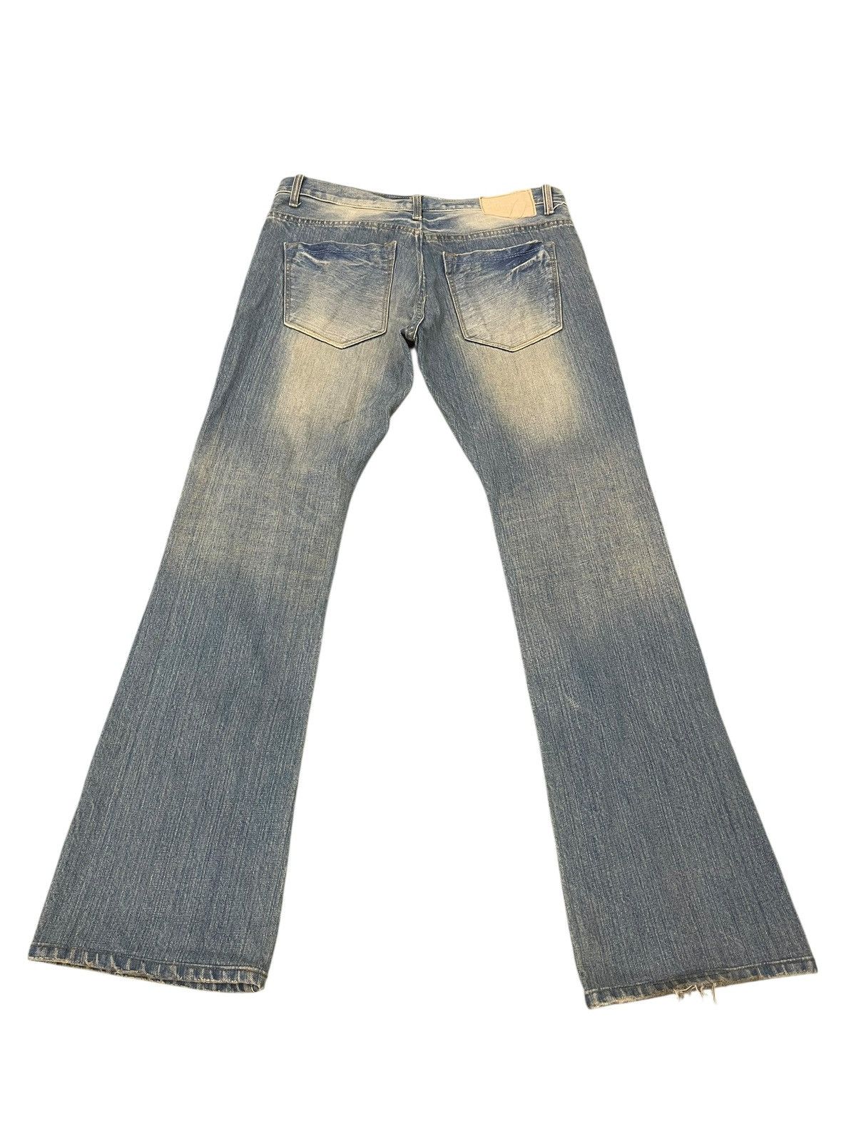 Japanese Brand Flare Jeans Izreel Faded Distress Boot Cut 2🟦5 Size US 31 - 10 Thumbnail