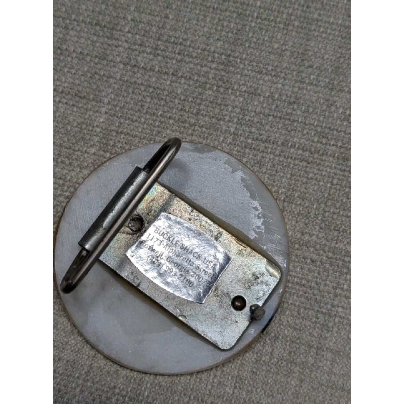 Vintage VINTAGE Buckle SHACK USA Belt Buckle Men Marble 2.5" x 2.5" Sportscar 1930s 1940s ROADSTER Pattern: Marble Size ONE SIZE - 4 Thumbnail
