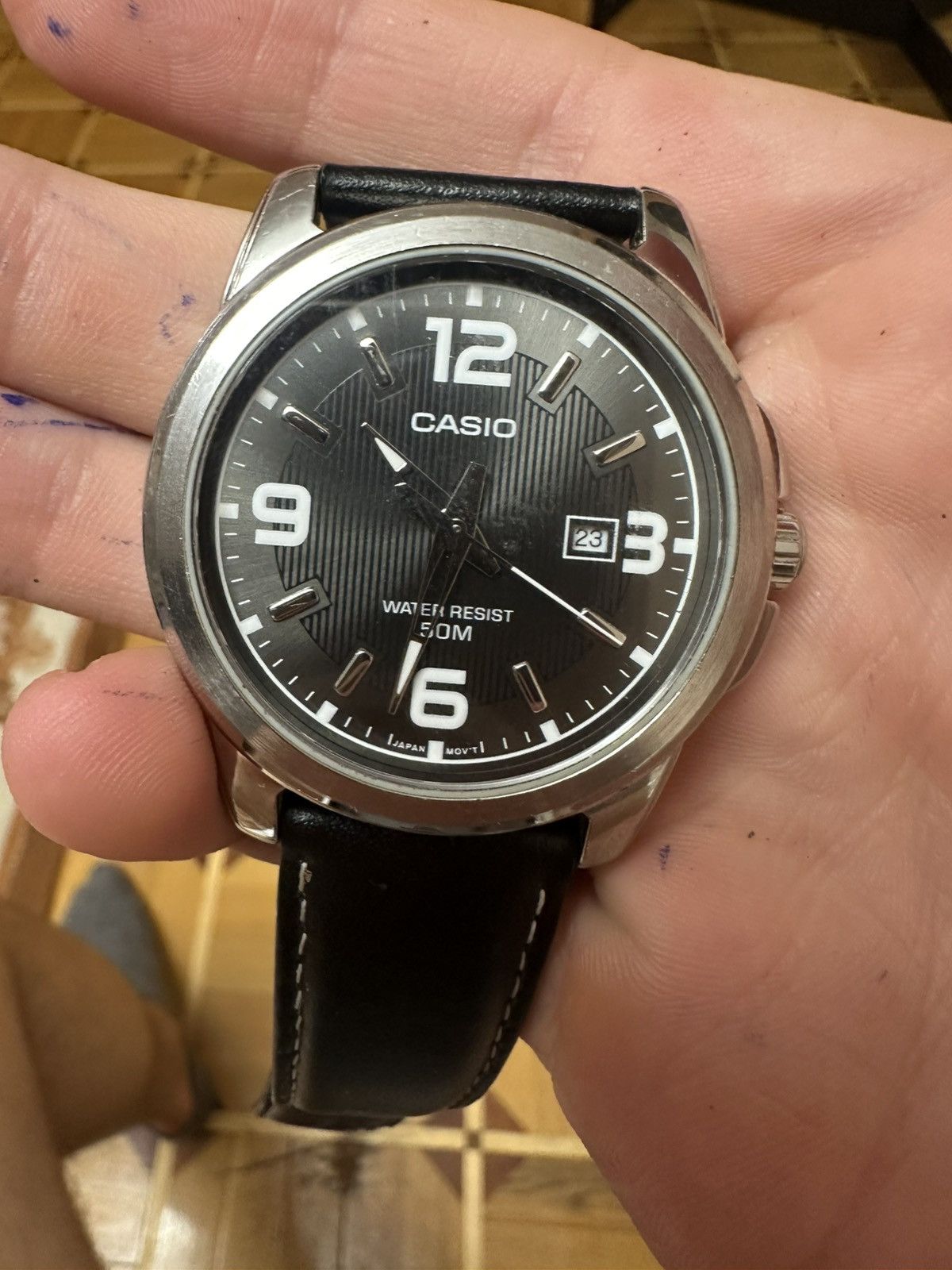 Casio Casio MTP-1314L-8A watch black leather band Size ONE SIZE - 4 Thumbnail
