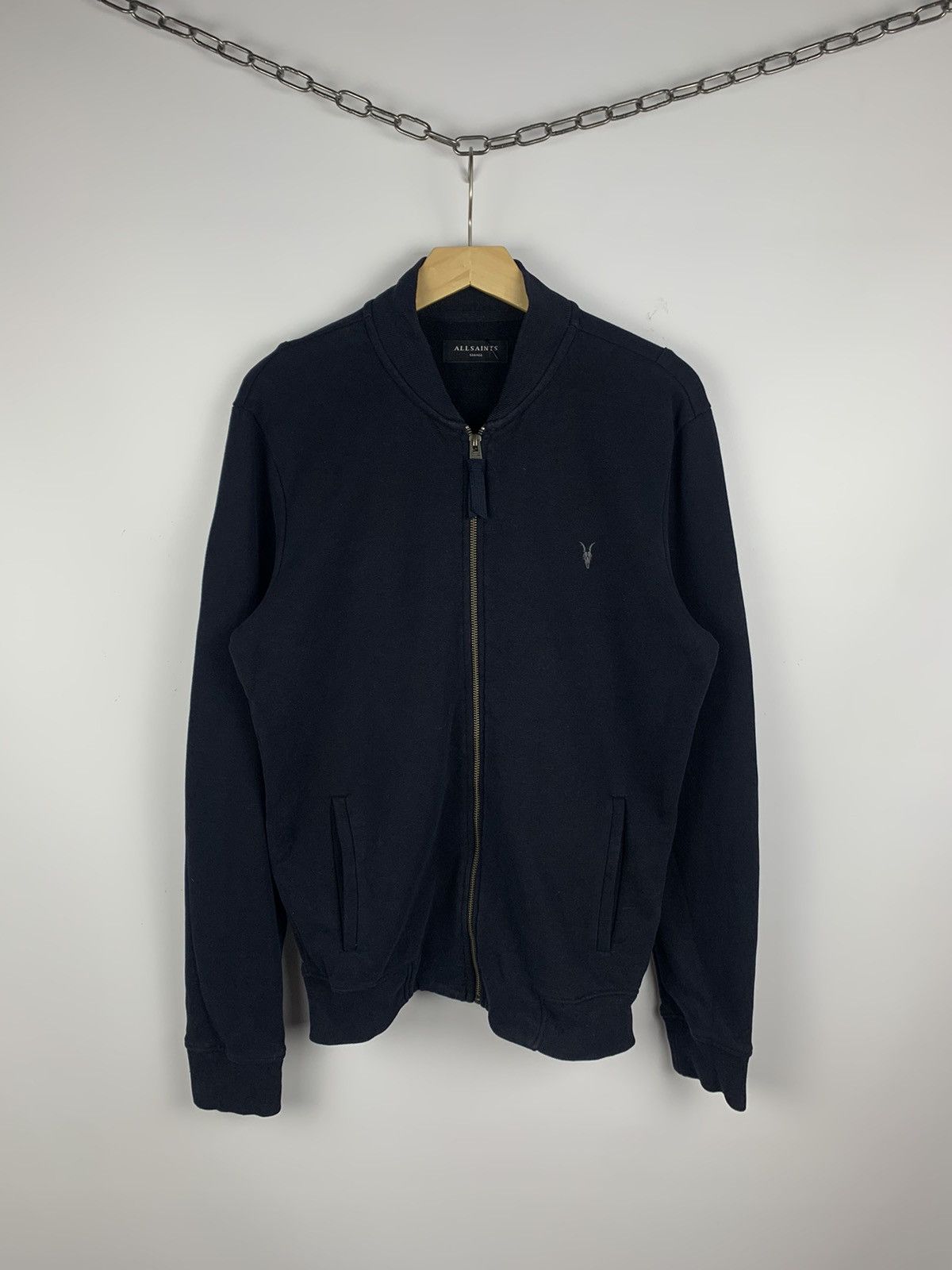 Allsaints Designer Allsaints Full Zip Bomber Jacket Size S Raven Blue Size US S / EU 44-46 / 1 - 1 Thumbnail