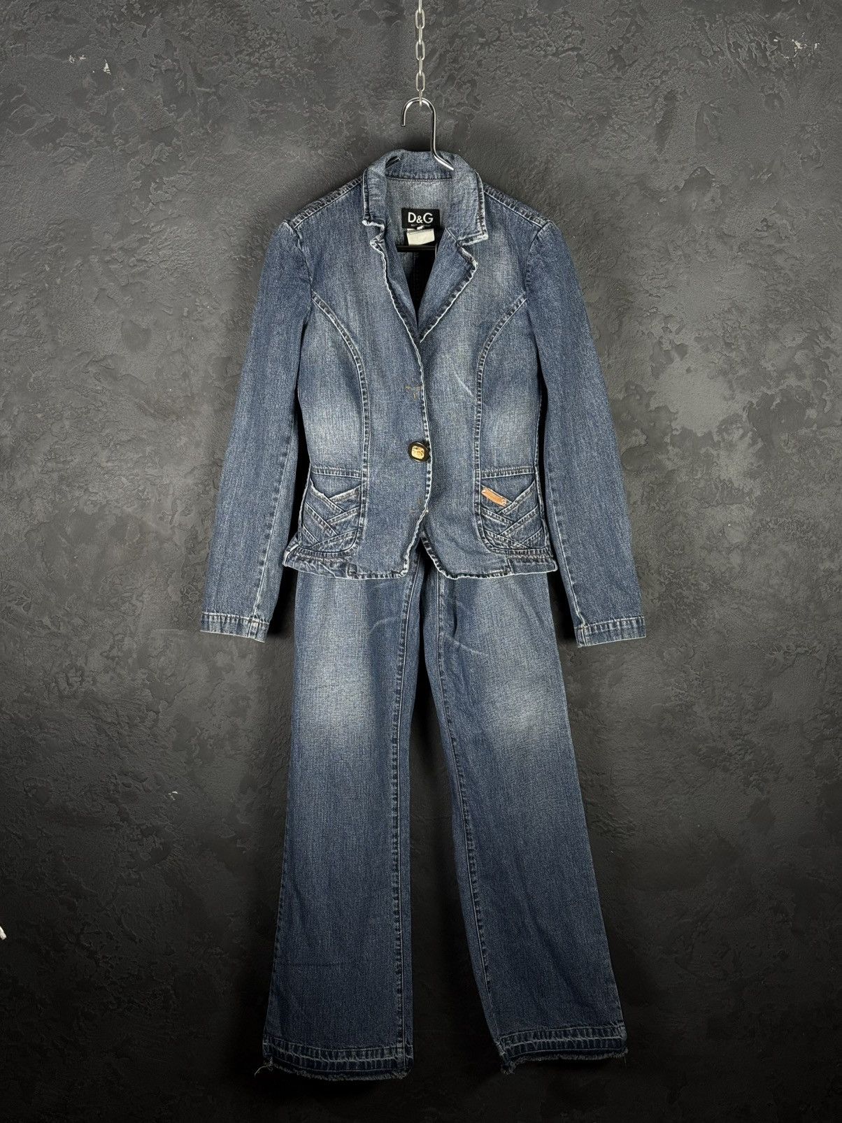 Dolce & Gabbana Dolce & Gabbana Women’s Vintage Denim Suit Jeans Luxury Size M / US 6-8 / IT 42-44 - 1 Thumbnail