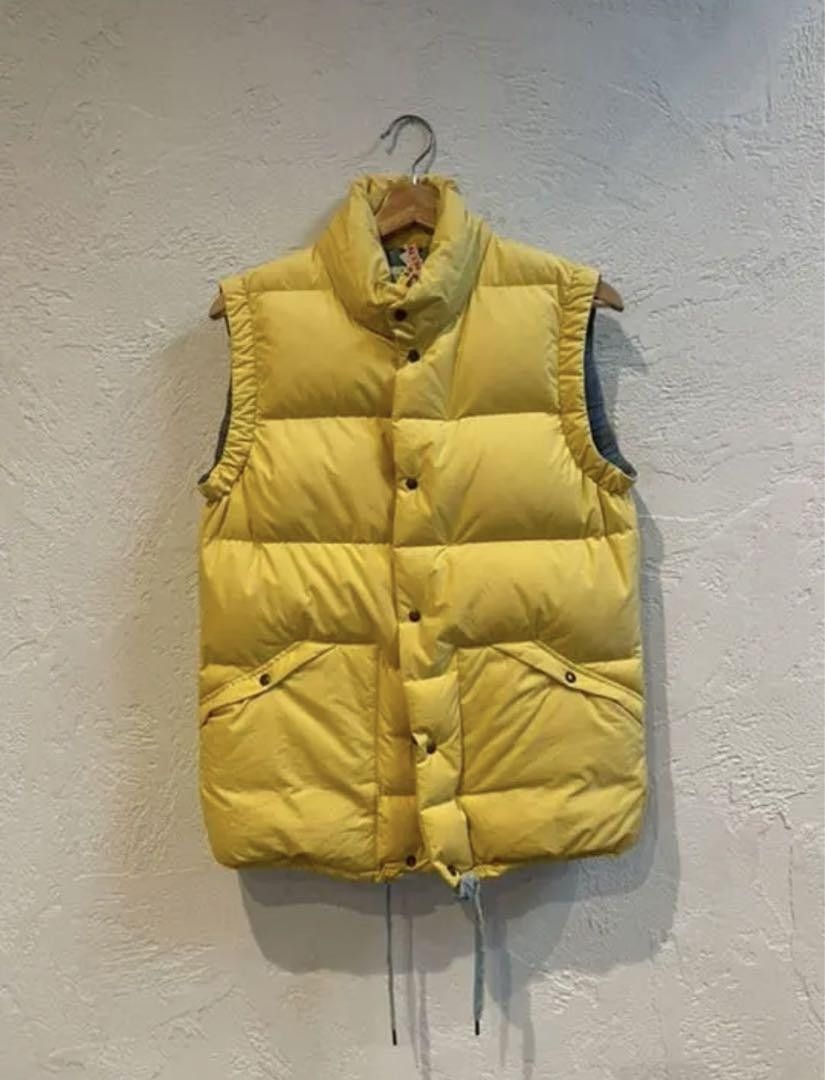 image of Visvim Adventura Down Vest in Yellow, Men's (Size Small)