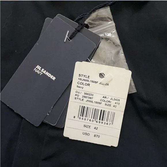 Jil Sander BNWT jil sander cropped oversized button down navy jacket Size L / US 10 / IT 46 - 3 Thumbnail