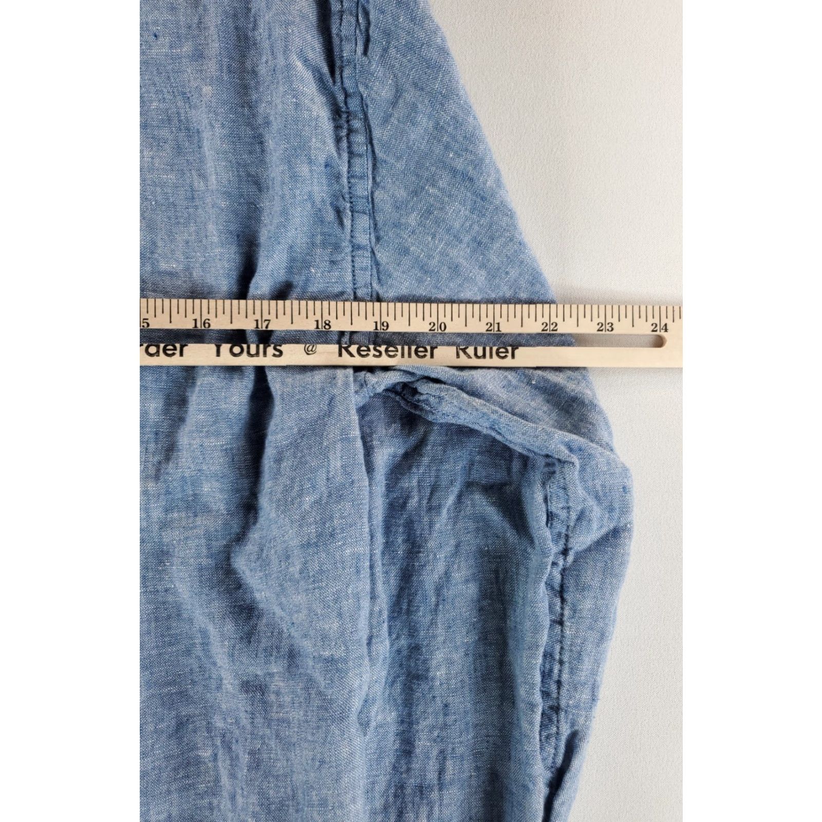 J.Crew J.CREW Button-Down Shirt Long Sleeve 100% Linen Blue Mens M Size US M / EU 48-50 / 2 - 4 Thumbnail