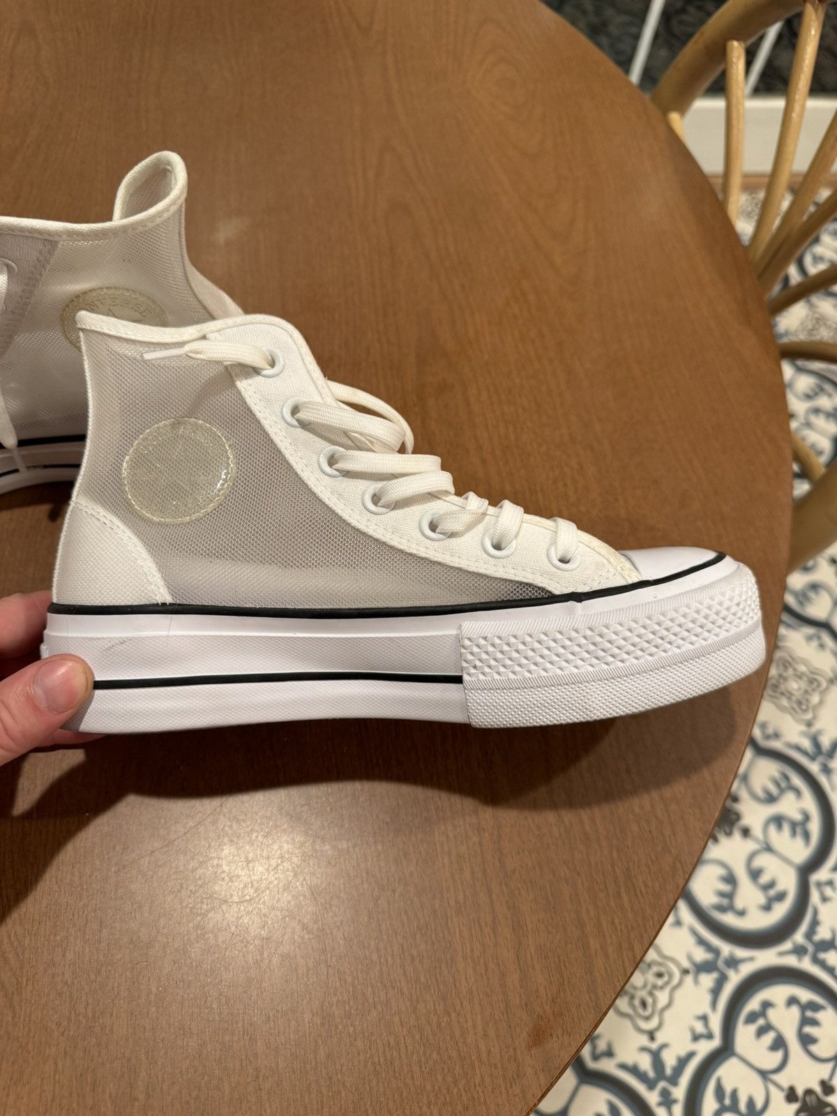 Converse White mesh Nike converse women’s size 6 Size US 6 / IT 36 - 4 Thumbnail
