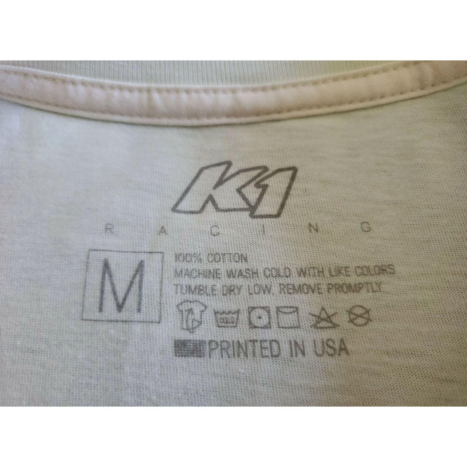 Speedo K1 SPEED RACING Short Sleeve Tshirt Sz Medium Man Cream Graphic Print Crew Neck Classic Fit T-Shirt Size US M / EU 48-50 / 2 - 6 Thumbnail