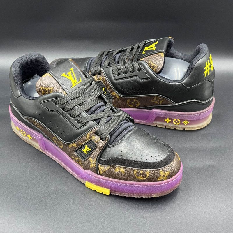 Louis Vuitton Louis Vuitton Trainer Sneakers in Lakers Purple Yellow -250 Size US 9.5 / IT 39.5 - 9 Thumbnail