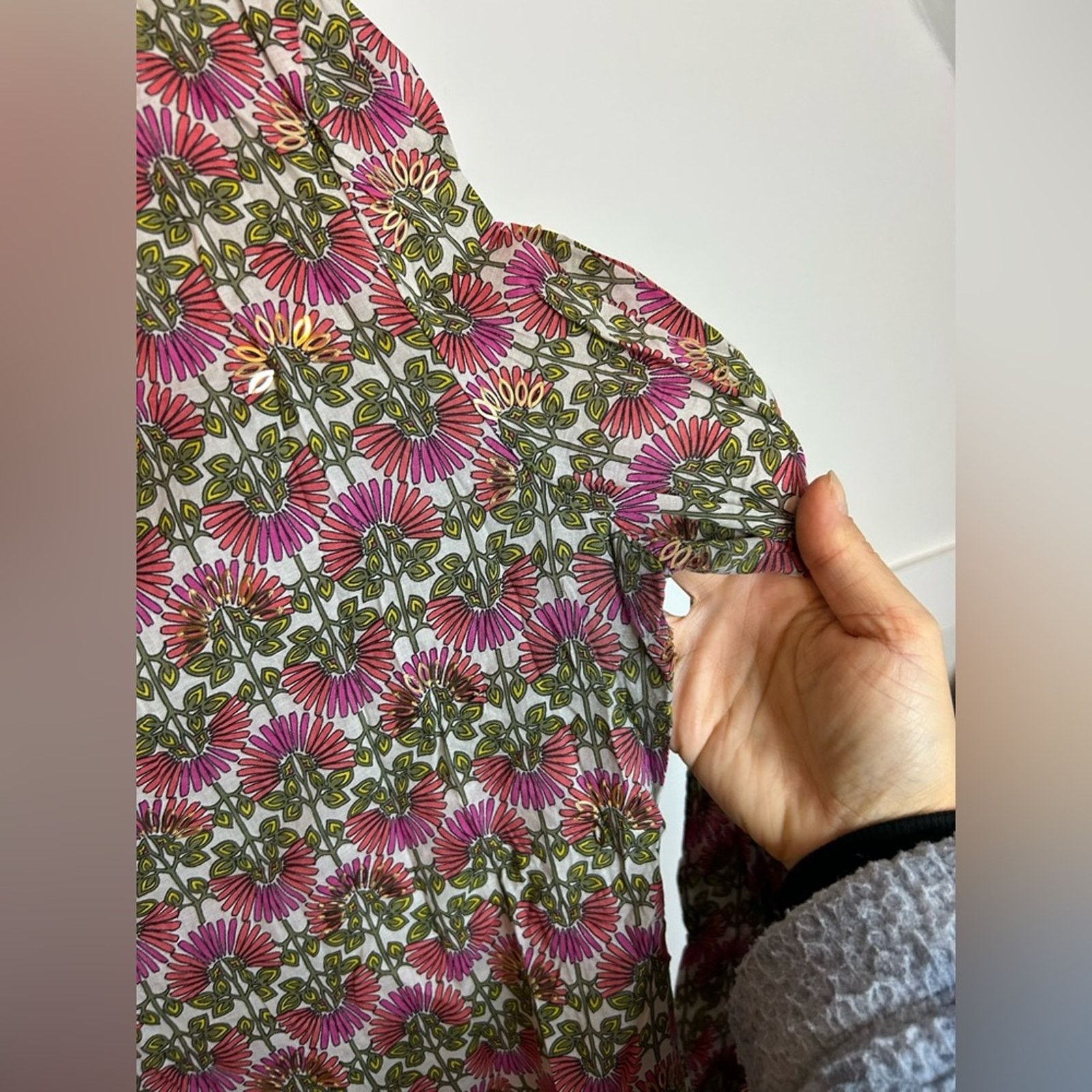 Tory Burch Tory Burch Beaded Floral Tunic Top Size M / US 6-8 / IT 42-44 - 8 Thumbnail