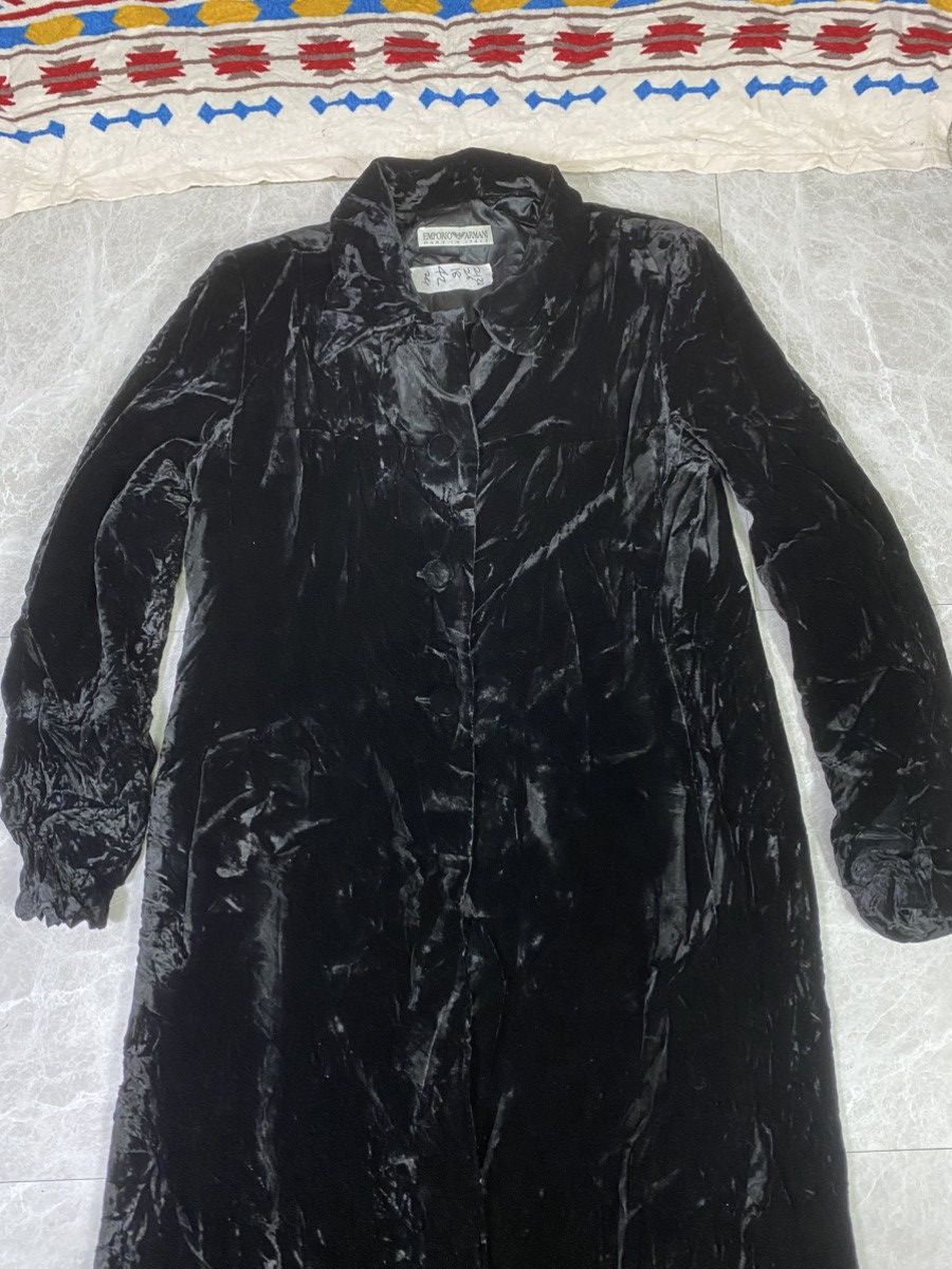 Emporio Armani Emporio armani velvet made in Italy long jacket size Size S / US 4 / IT 40 - 3 Thumbnail