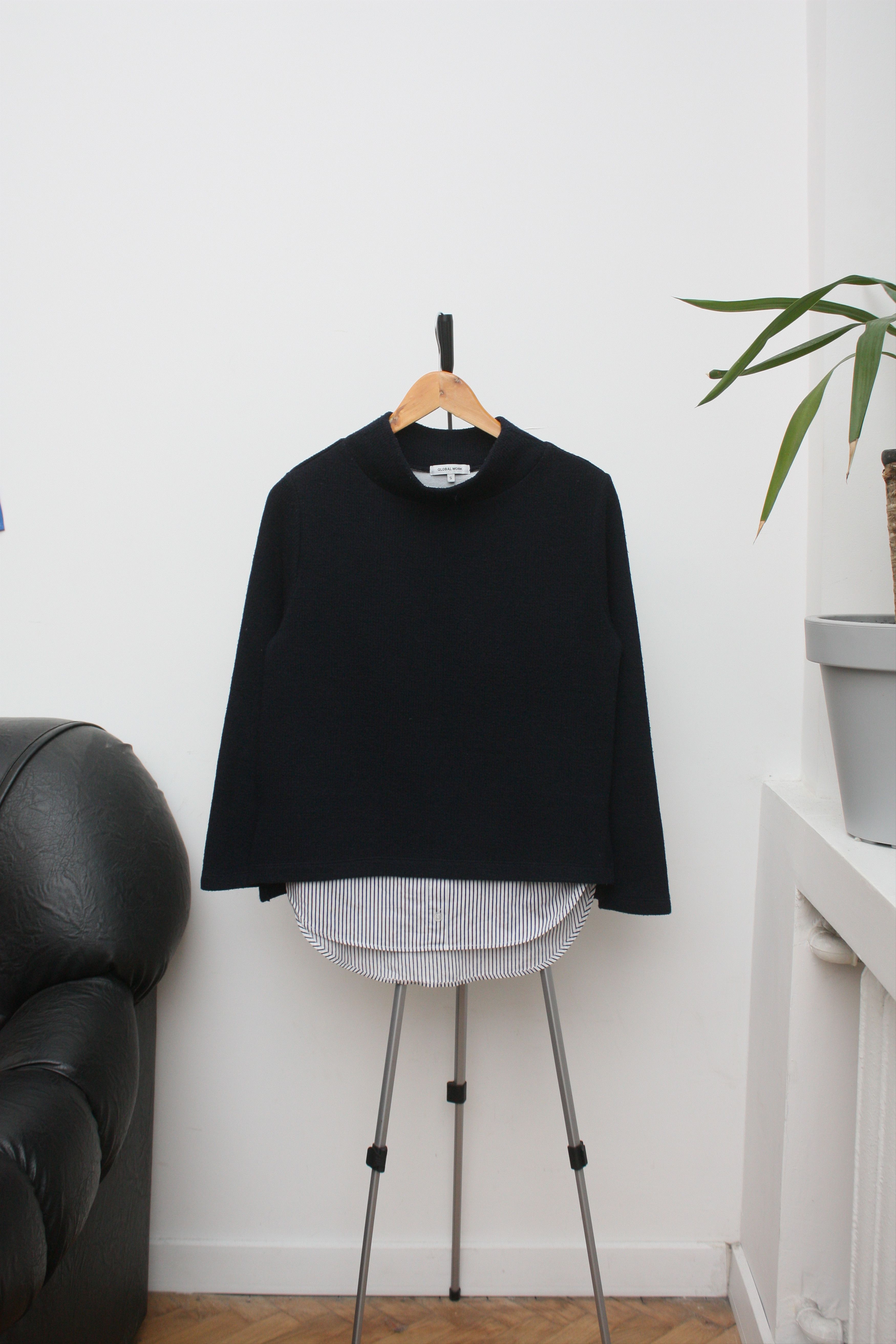 Global Work Global Work Dark Navy Knitted Sweater Small Size US S / EU 44-46 / 1 - 2 Thumbnail