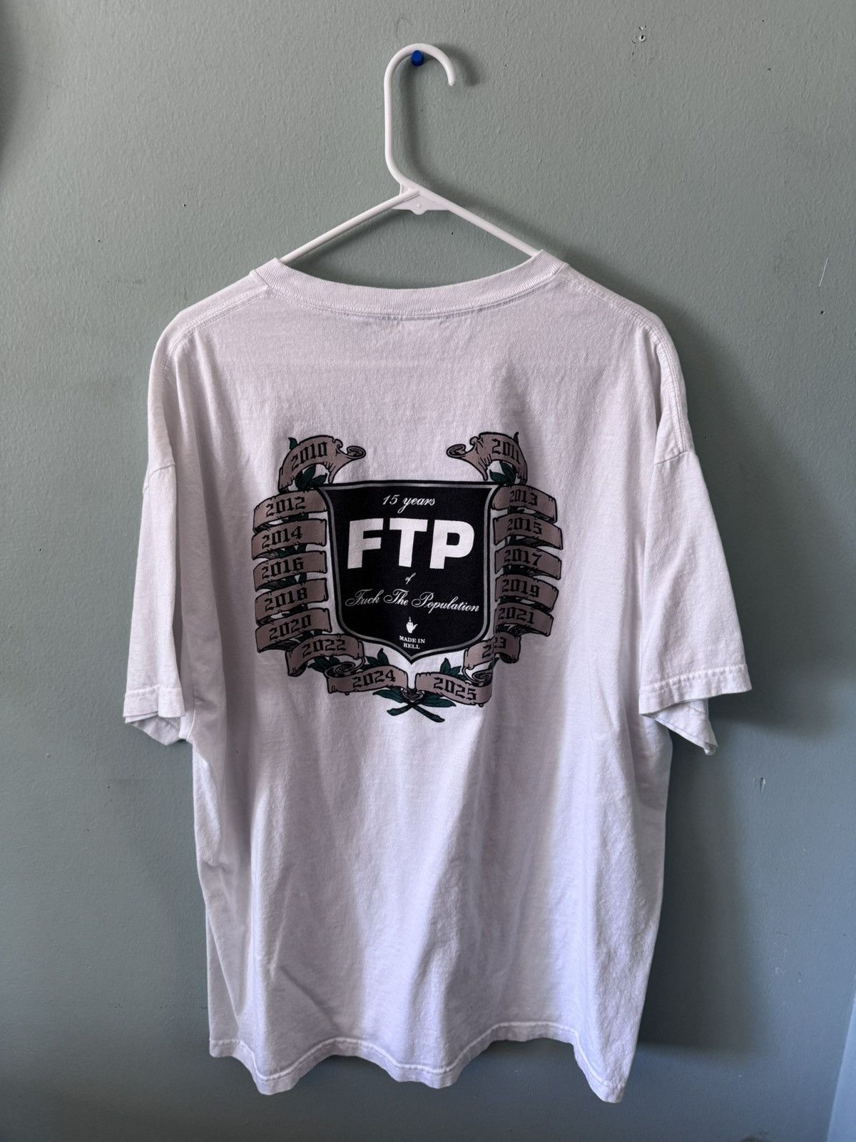 Fuck The Population FTP 15th Anniversary tee Size US XXL / EU 58 / 5 - 2 Thumbnail
