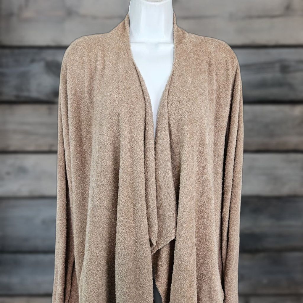Vintage Barefoot Dreams Womens Island Wrap Sz S/M Beige Long Sleeve Sweater Size S / US 4 / IT 40 - 1 Thumbnail