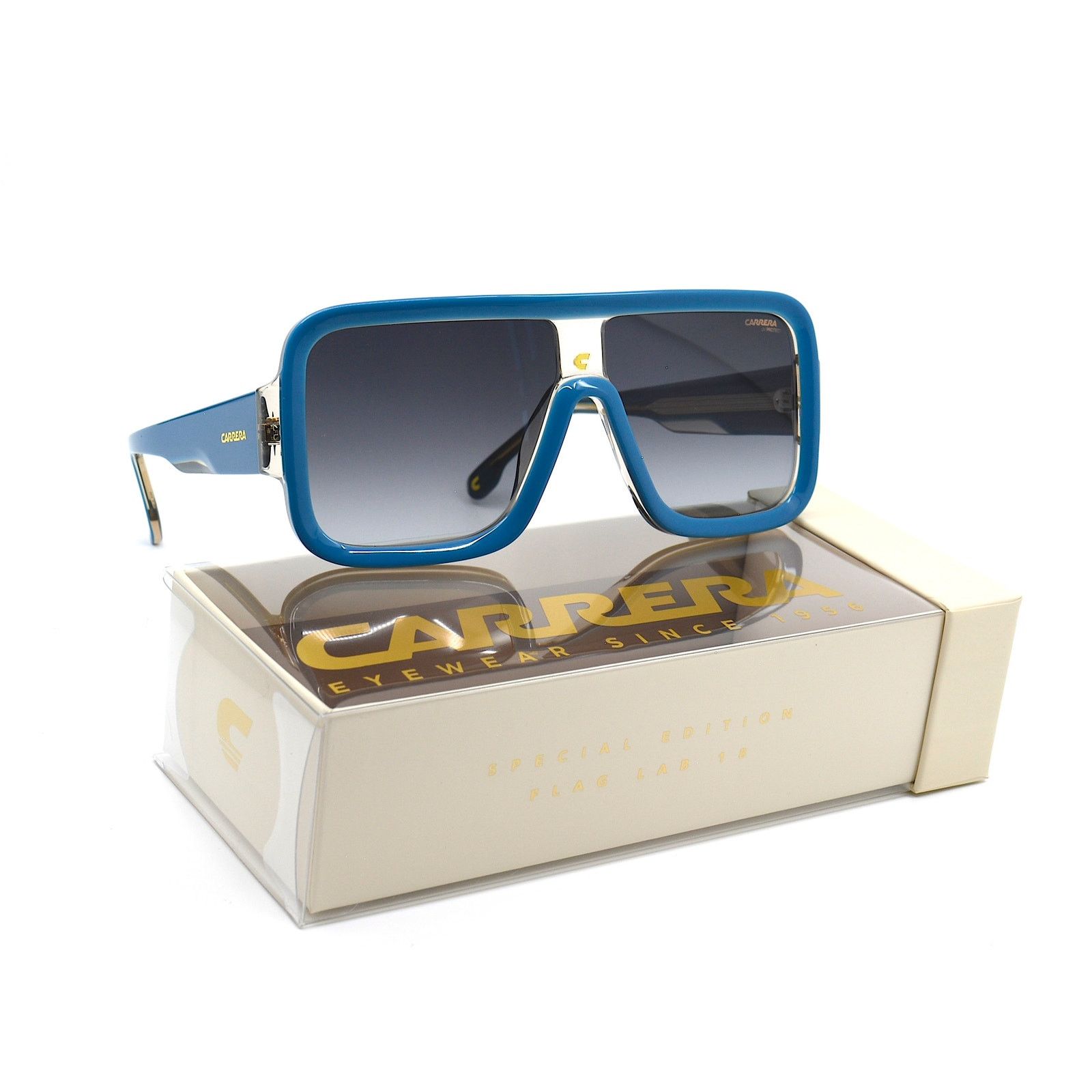 Carrera NEW CARRERA FLAGLAB 14 BLUE GREY GRADIENT SUNGLASSES Size ONE SIZE - 6 Thumbnail