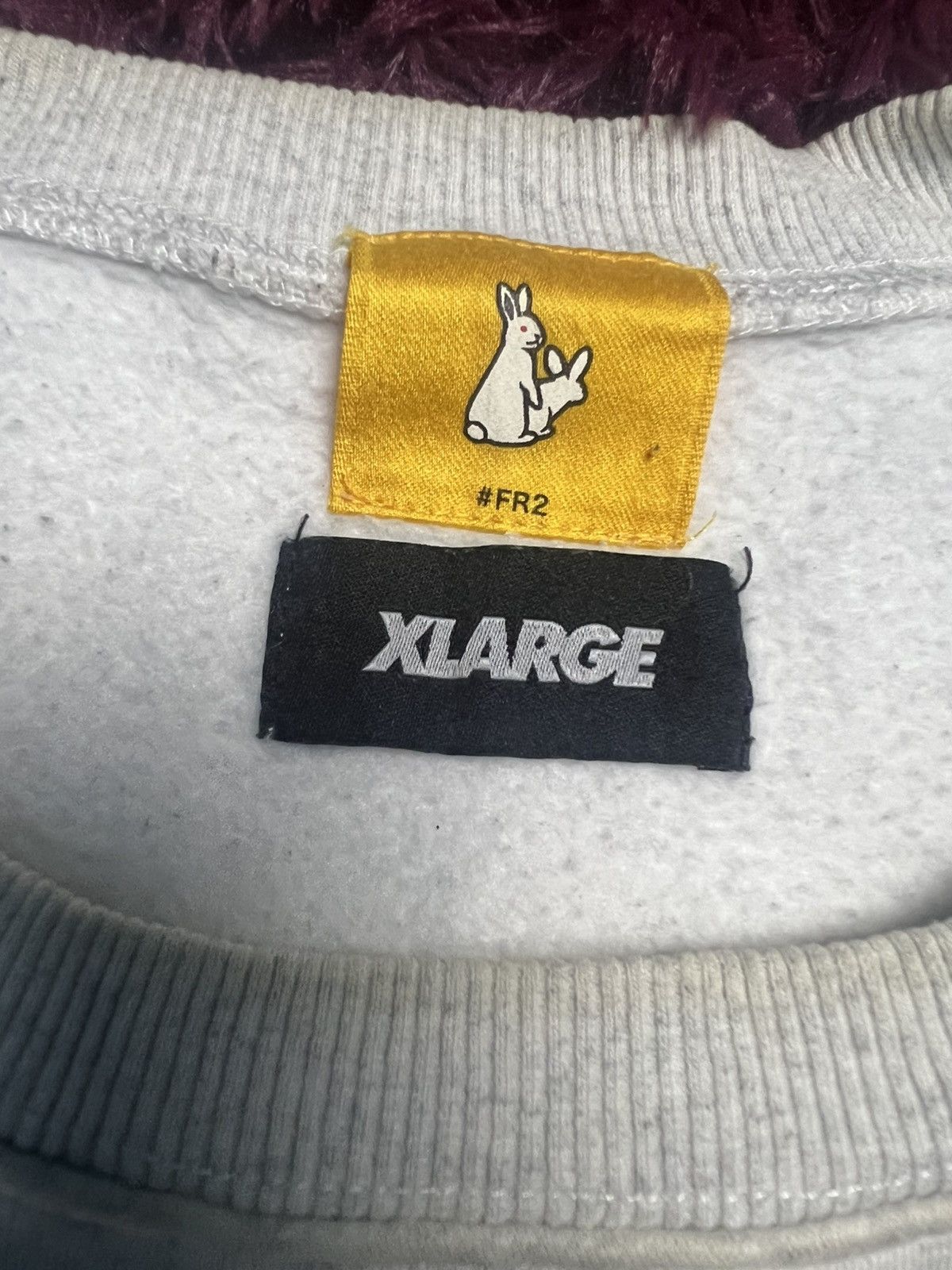 14th Addiction XLARGE x #FR2 Fxxking Rabbits Heather Grey Sweatshirt (46) Size US XL / EU 56 / 4 - 8 Thumbnail