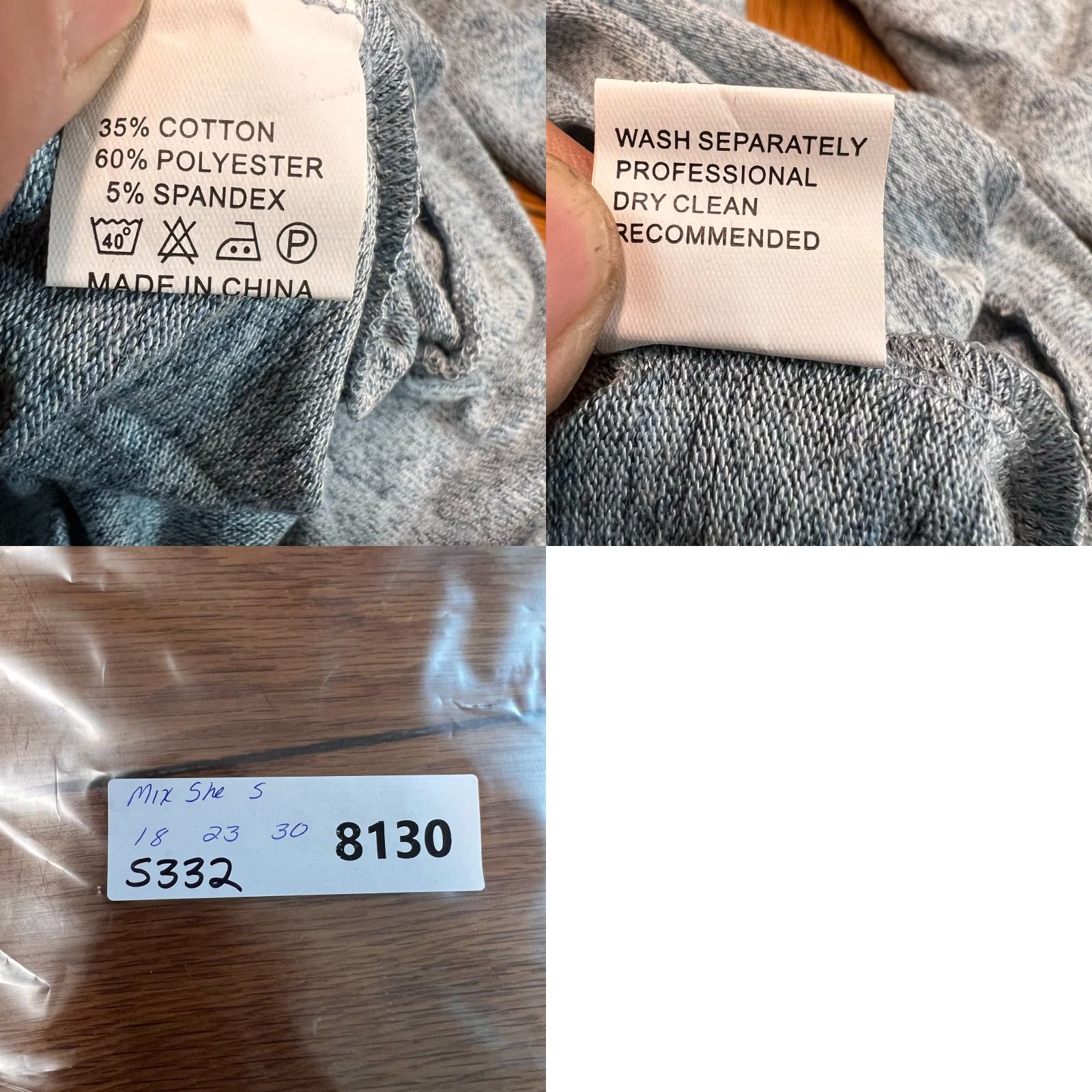 Vintage Mix She Long Sleeve Sweatshirt Womens Size Small Gray Striped Knit Cotton Blend Polyester Spandex Sweatshirt Women XS-XL Size S / US 4 / IT 40 - 8 Thumbnail