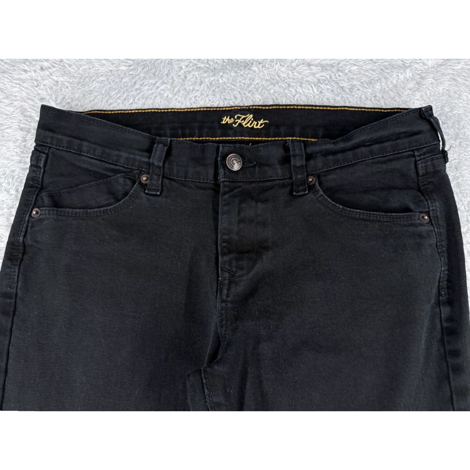 Old Navy Old Navy Jeans Bootcut Womens 6 Black Denim Cotton Mid 30x28 5-Pocket Stretch Slimming Regular Comfortable Size 28" / US 6 / IT 42 - 4 Thumbnail