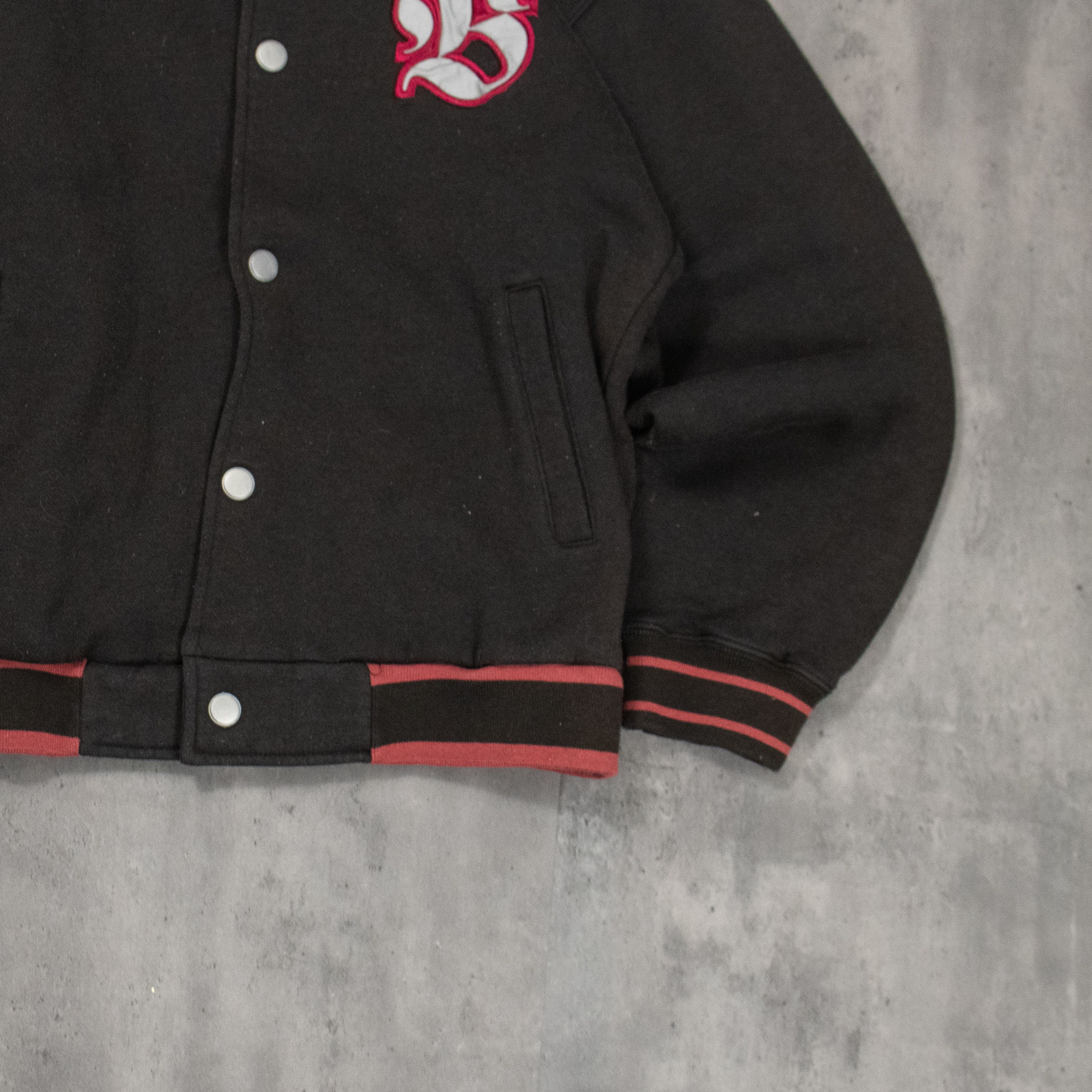 Japanese Brand Y2K 2000's Hill Sports Faded Black Bomber Cardigan Sweater Size US M / EU 48-50 / 2 - 5 Thumbnail