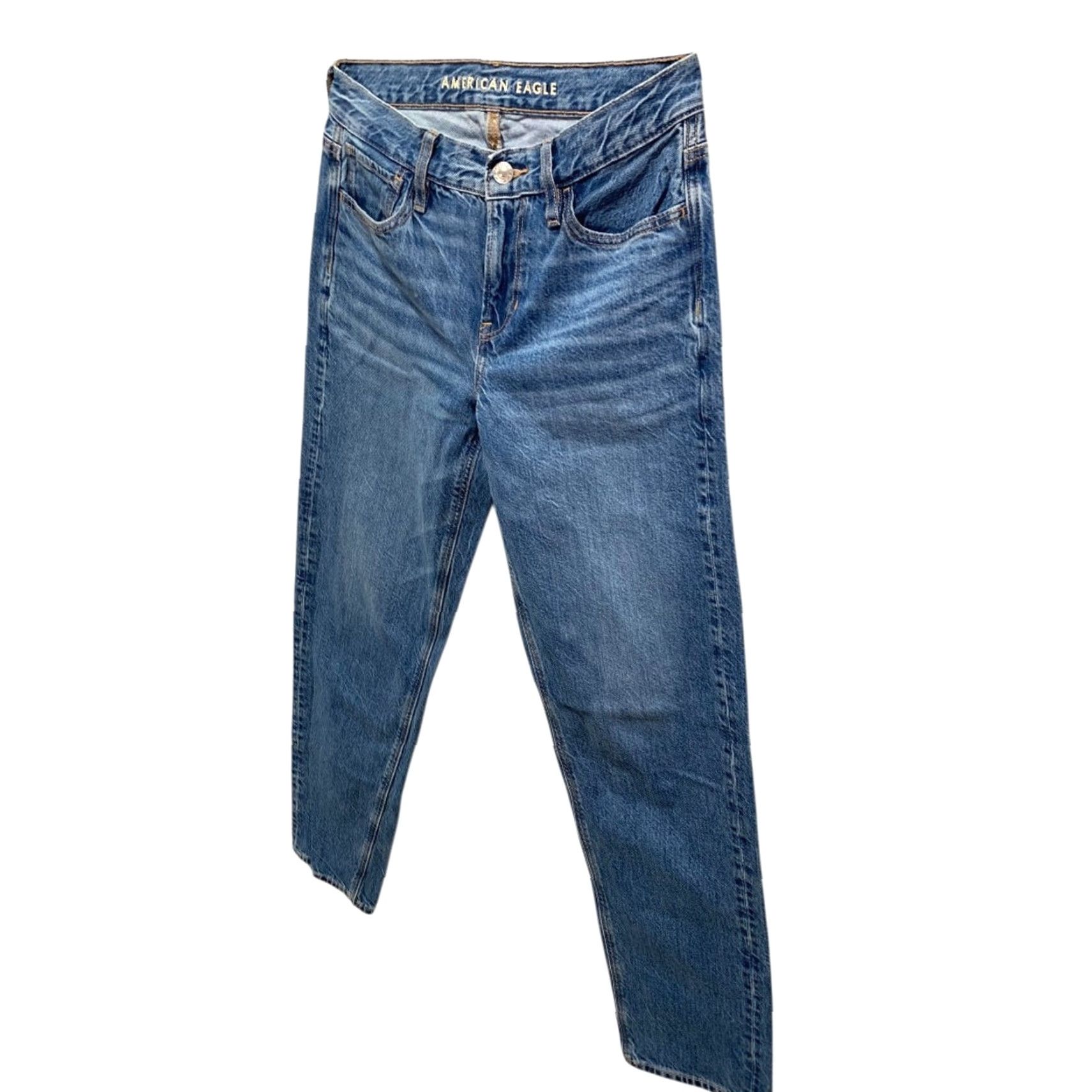Vintage VINTAGE American Eagle Jeans Womens 90s Straight Leg Denim Size 0 Blue Womens Size 25" / US 0 / IT 36 - 3 Thumbnail