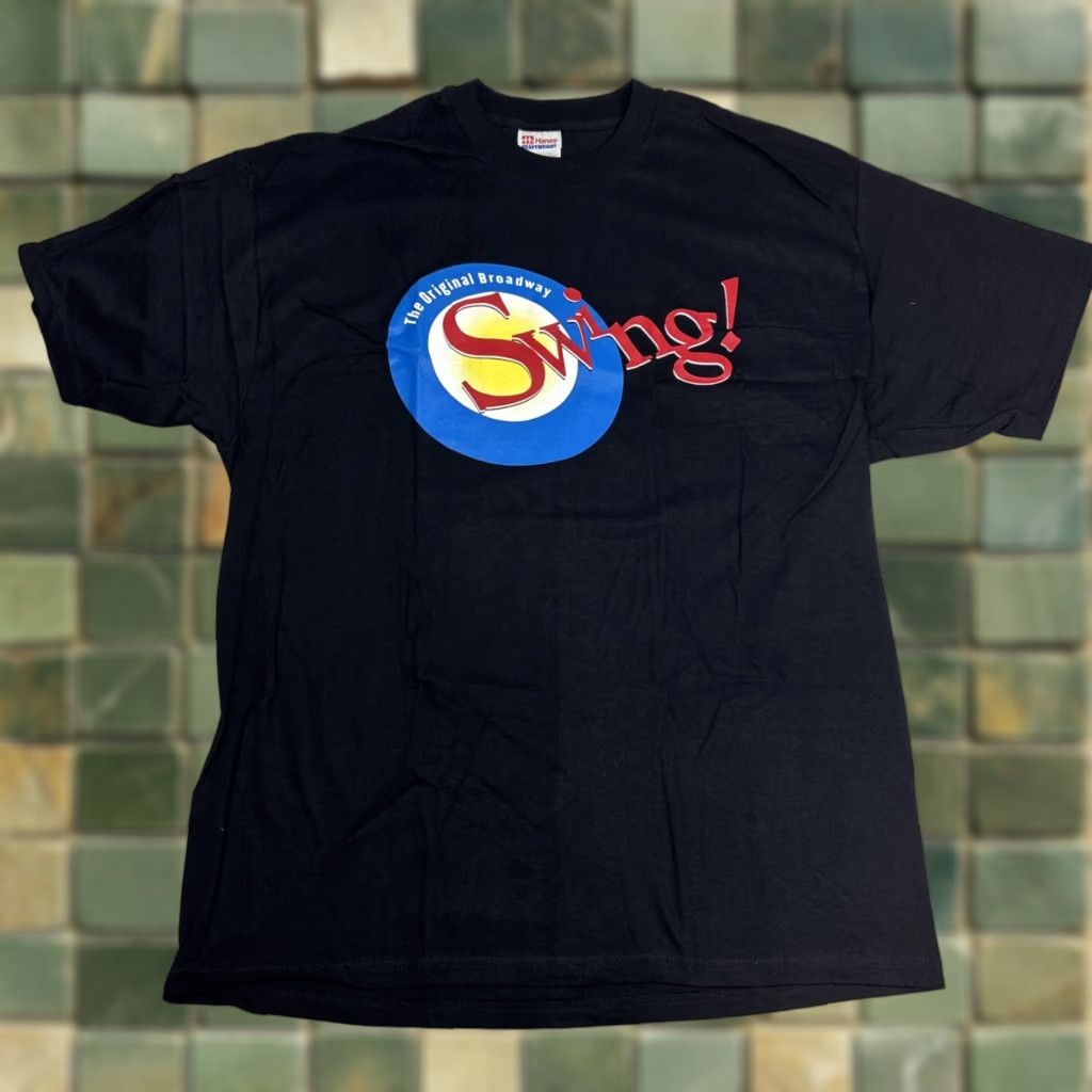 Hanes Hanes Heavyweight T-Shirt Men XL Black Swing The Original Broadway Vintage Mens XL Black Swing Vintage Size US XL / EU 56 / 4 - 1 Thumbnail