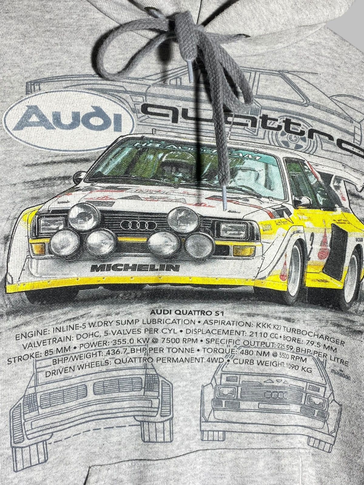 Vintage 🔥 VINTAGE AUDI QUATTRO RALLY HOODIE 90s WRC MICHELIN 🔥 Size US S / EU 44-46 / 1 - 2 Thumbnail