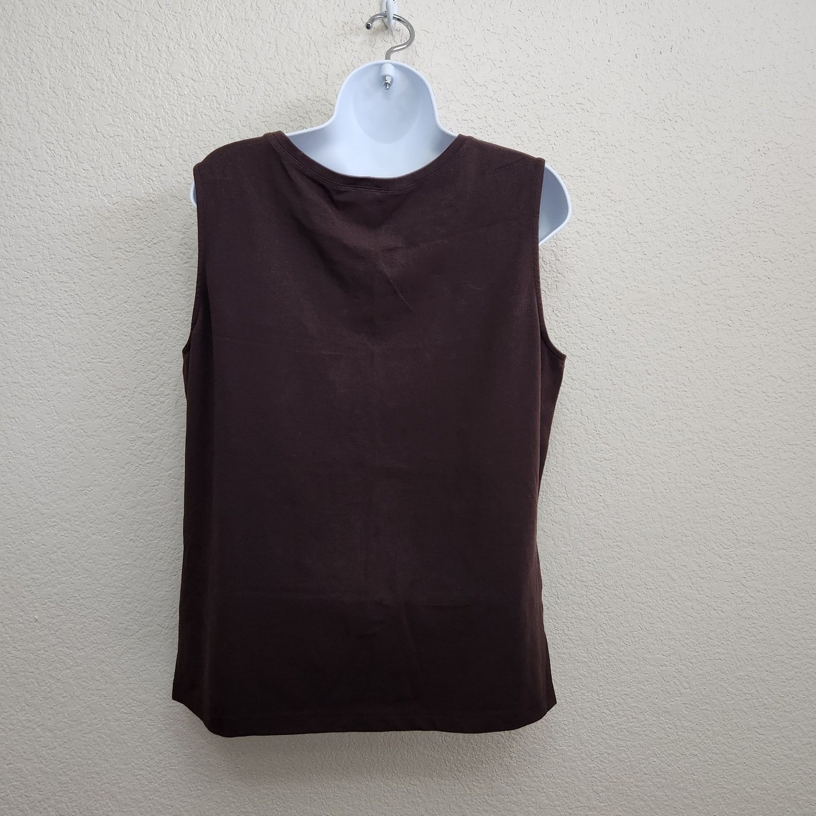 Other Talbots Brown Diamond Rhinestones Sleeveless Top Large Soft Size L / US 10 / IT 46 - 3 Thumbnail