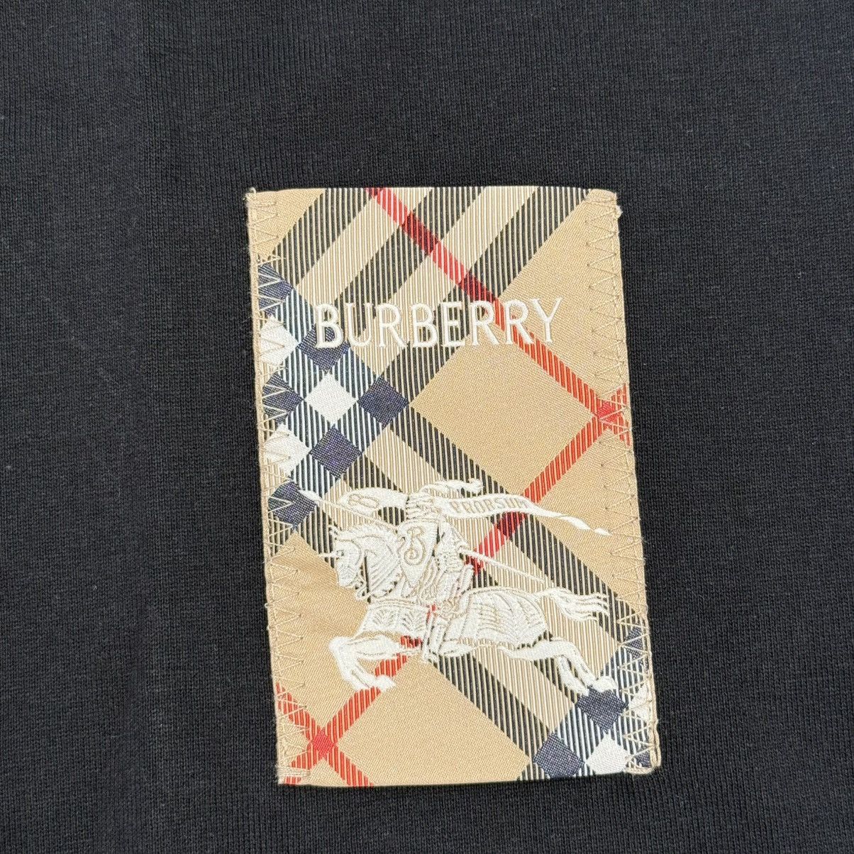 Burberry Burberry Check Patch Cotton T-shirt Black Size Medium Size US M / EU 48-50 / 2 - 2 Thumbnail