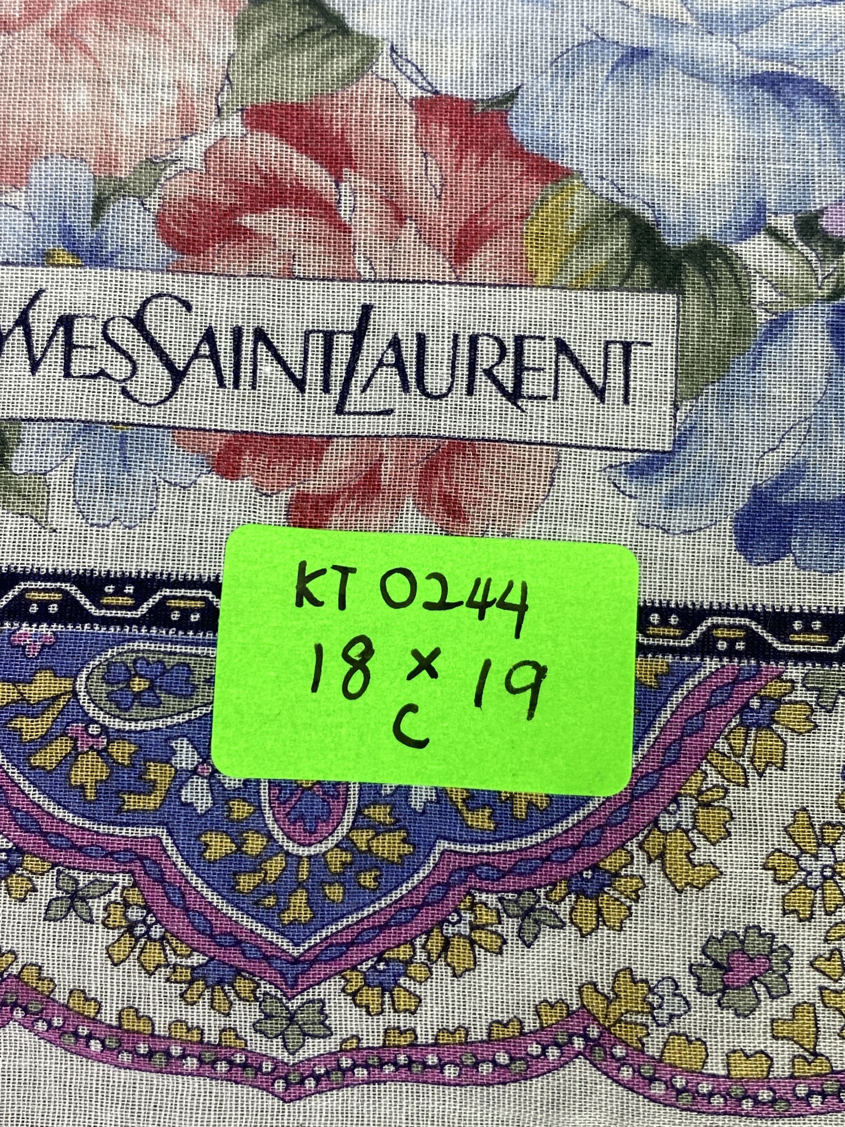 Yves Saint Laurent Yves Saint Laurent Handkerchief / Neckerchief KT0244 Size ONE SIZE - 8 Thumbnail