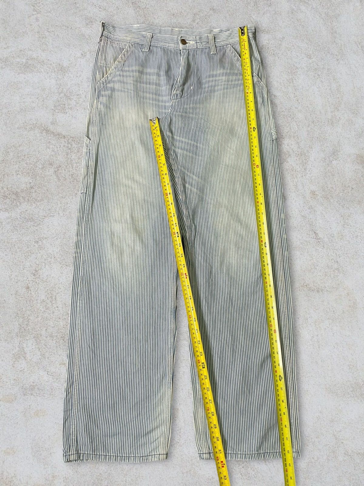 Lee Vintage Lee Hickory Iconic Railroad Carpenter Loose Jeans Size US 33 - 18 Thumbnail