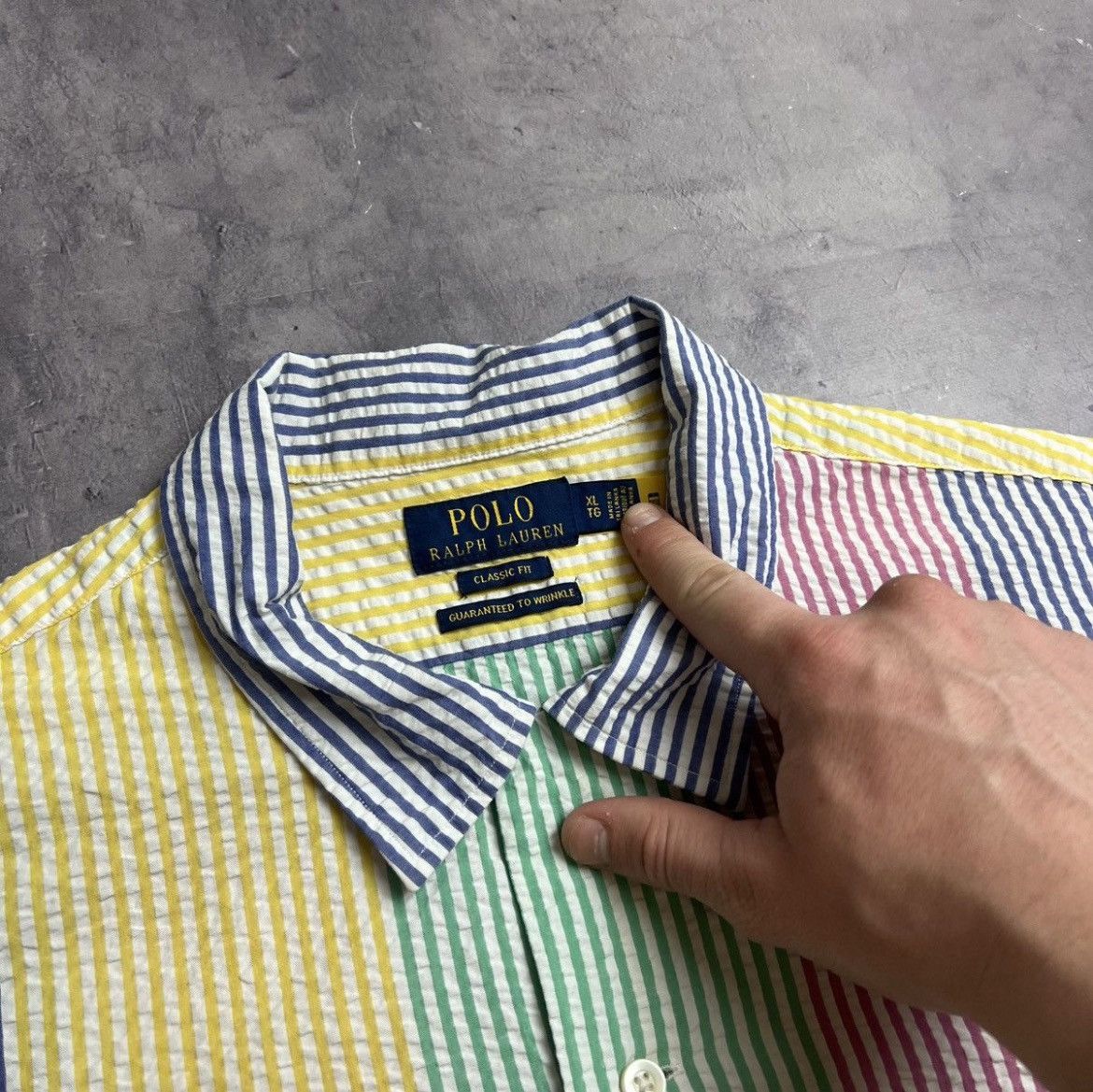 Other Rare! Polo Ralph Lauren Striped Waffle Button Up Old Money Size US XL / EU 56 / 4 - 20 Thumbnail
