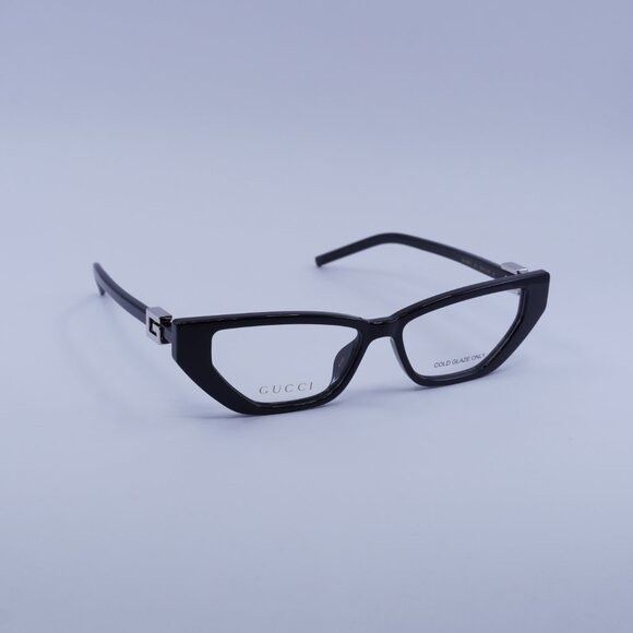 Gucci Gucci GG1683O 001 Eyeglasses Shiny Black 53mm Cat Eye Frame Size ONE SIZE - 4 Thumbnail