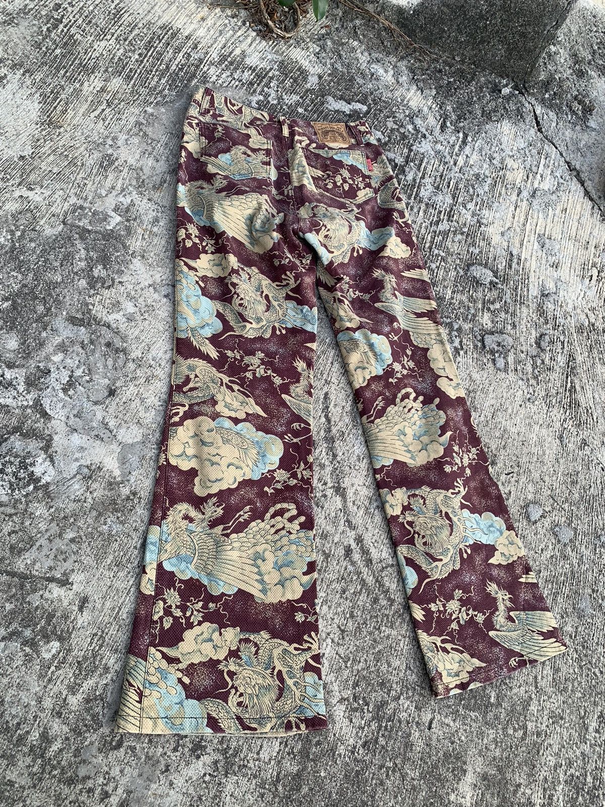 Hysteric Glamour Rare 🔥 Flare Batsu club overprinted/full printed dragon Size 28" / US 6 / IT 42 - 10 Thumbnail