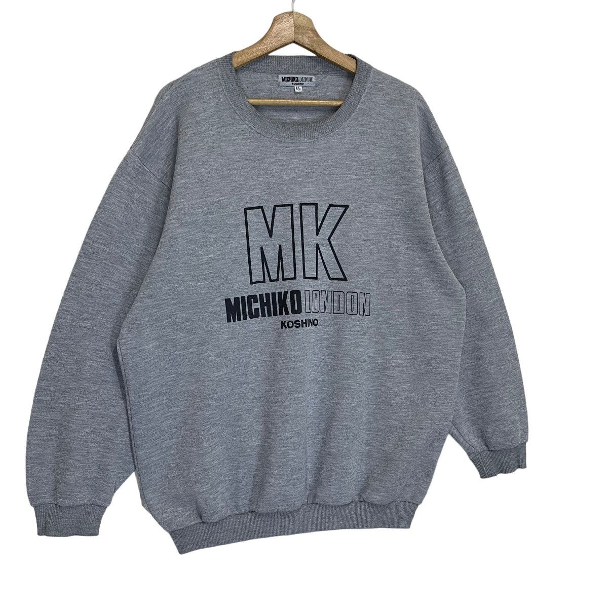 Michiko Koshino × Michiko Koshino London Vintage 90s Michiko London Big Logo Crewneck Sweatshirt Size US XL / EU 56 / 4 - 2 Thumbnail