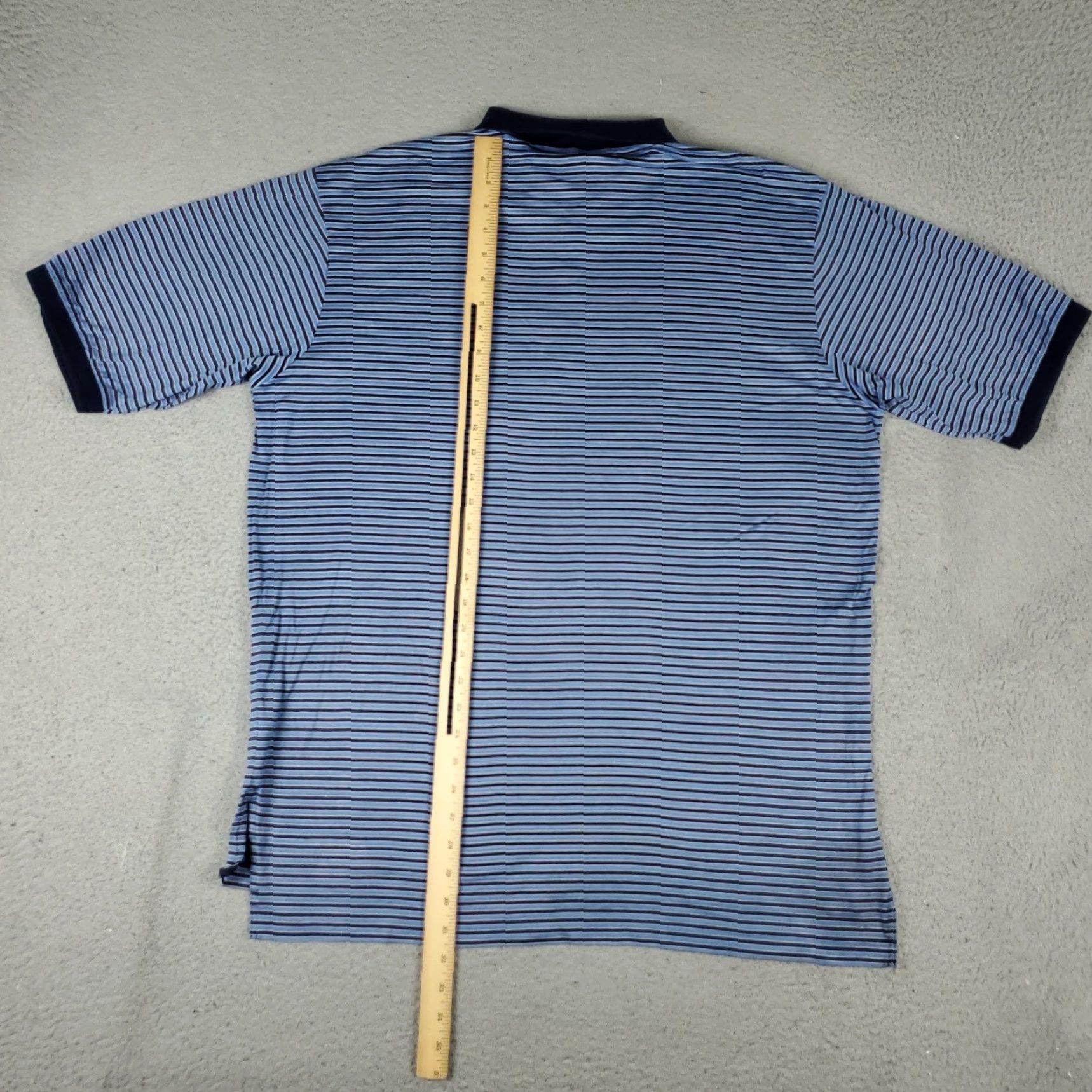 Ralph Lauren Ralph Lauren Polo Shirt Mens XL Blue Striped Short Sleeve Cotton Button-Down Casual Polo Men XL Blue Striped Polo Shirt Size US XL / EU 56 / 4 - 3 Thumbnail