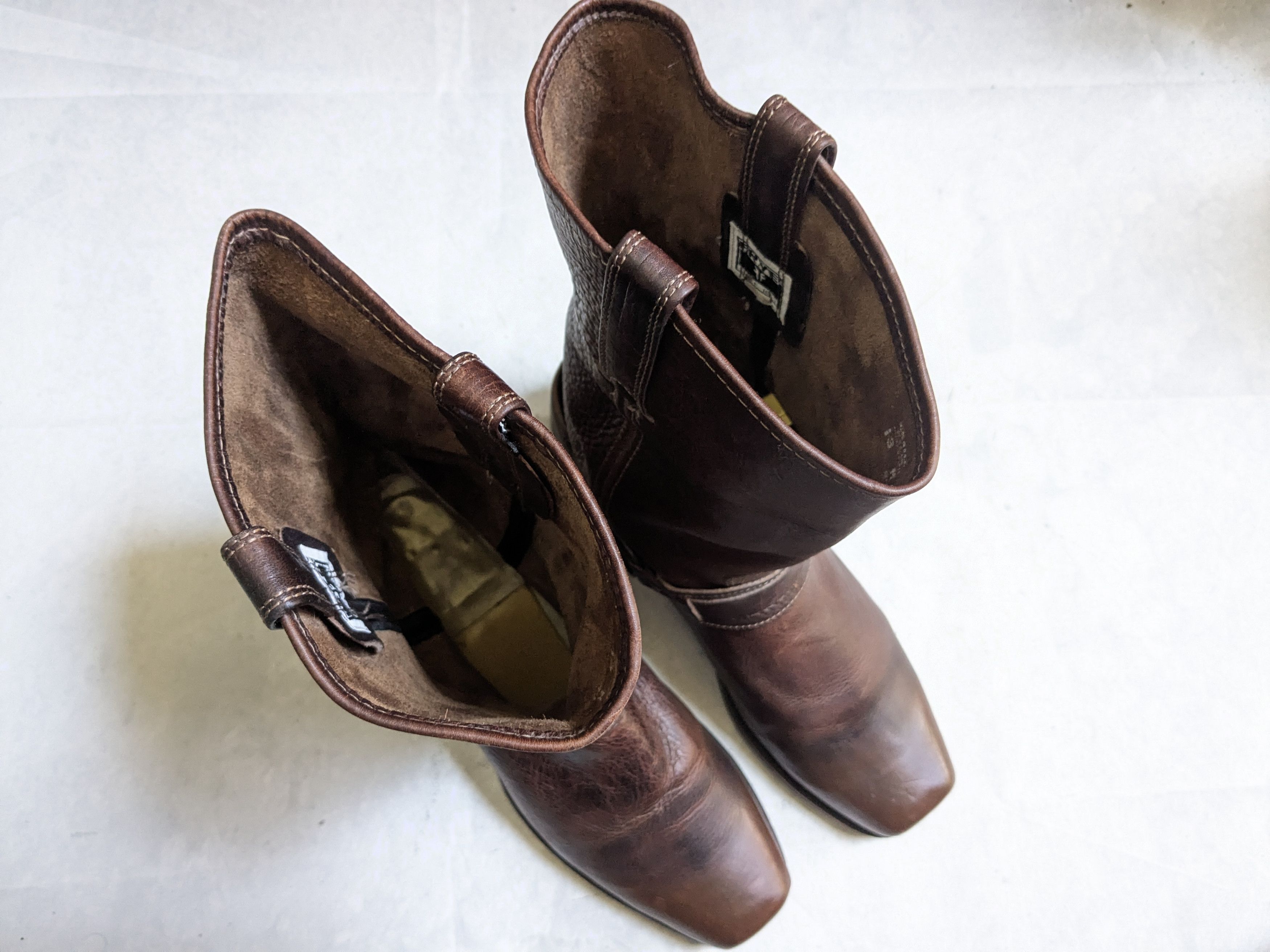 Frye Frye Harness Boots Belted Brown Leather 13 M Strap Size US 13 / EU 46 - 2 Thumbnail