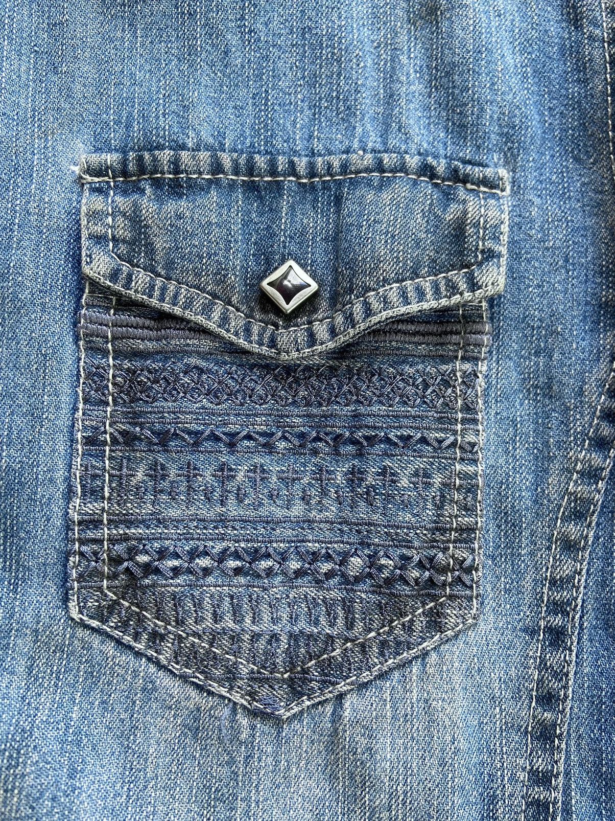 semanticdesign SEMANTIC DESIGN DISTRESSED SKULL BUTTON DOWN DENIM Size US S / EU 44-46 / 1 - 9 Thumbnail